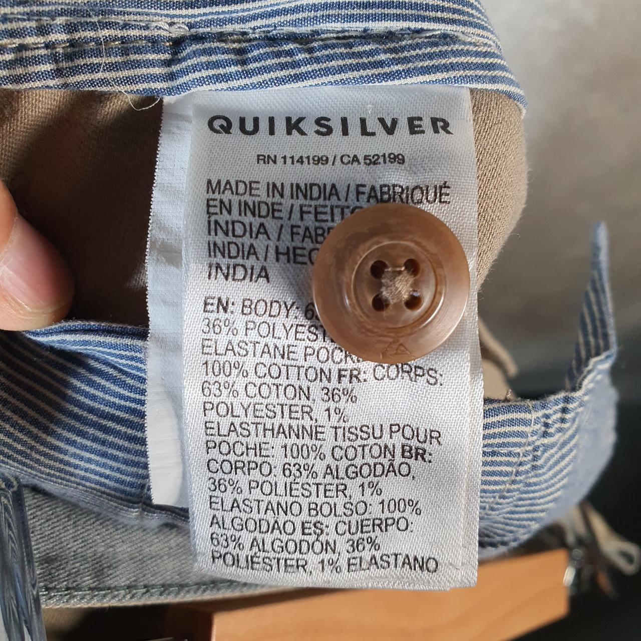 Vintage Quiksilver Chino Shorts Jorts Cargo Men’s W34 Brown Baggy Cotton