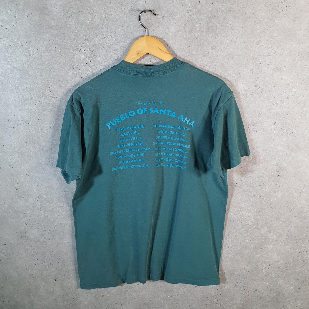 Vintage Anvil Santa Ana Casino 1998 USA Single Stitch T Shirt Men’s Large Blue C8325