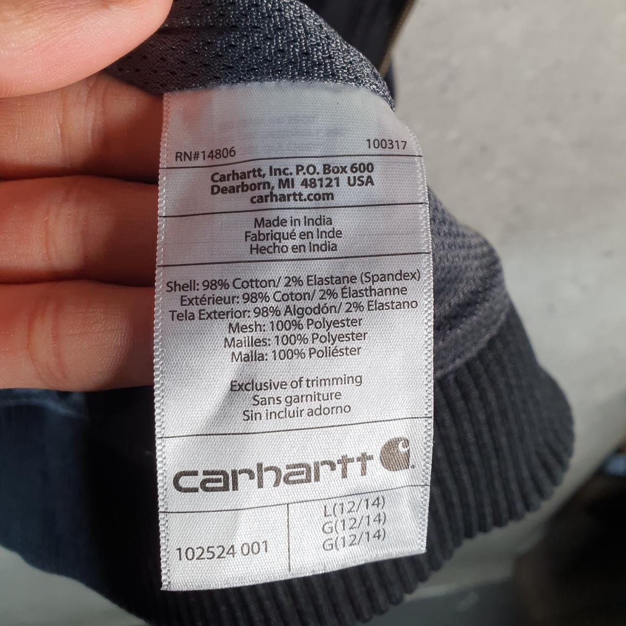 Vintage Carhartt Bomber Rugged Flex Jacket Womens Large Black Workwear Canvas USA G2106