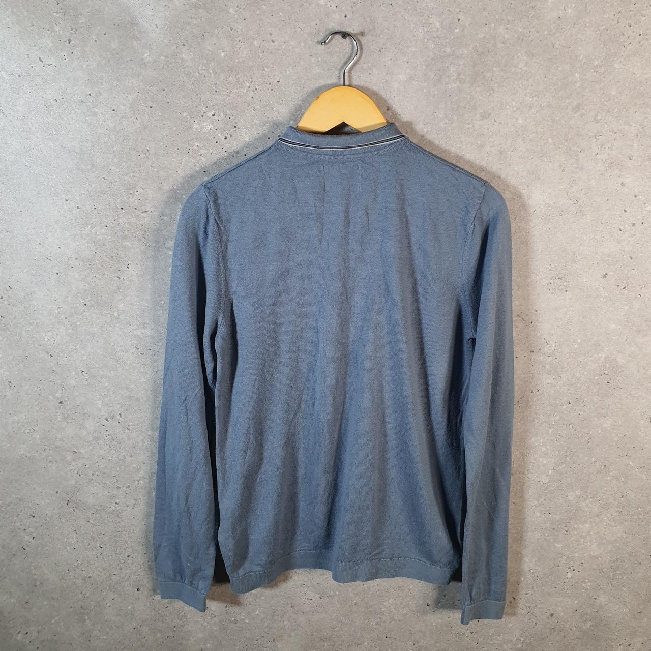 Vintage Topman 1/4 Zip Knit Sweater Men’s XS Blue Y2K Pullover Casual