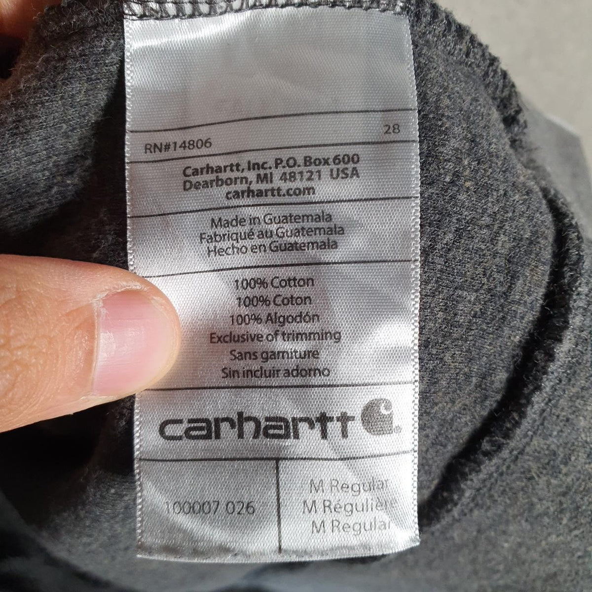 Vintage Carhartt 1/4 Zip Sweatshirt Men’s Medium Grey Pullover Blank USA Relaxed Fit