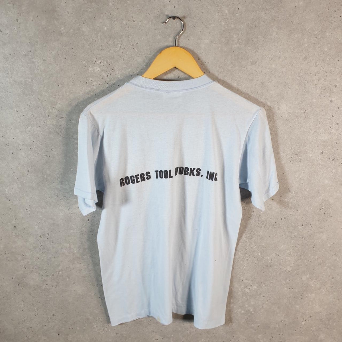 Vintage K Brand Caterpillar Tools Graphic 90s USA Single Stitch T Shirt Men’s Medium Blue