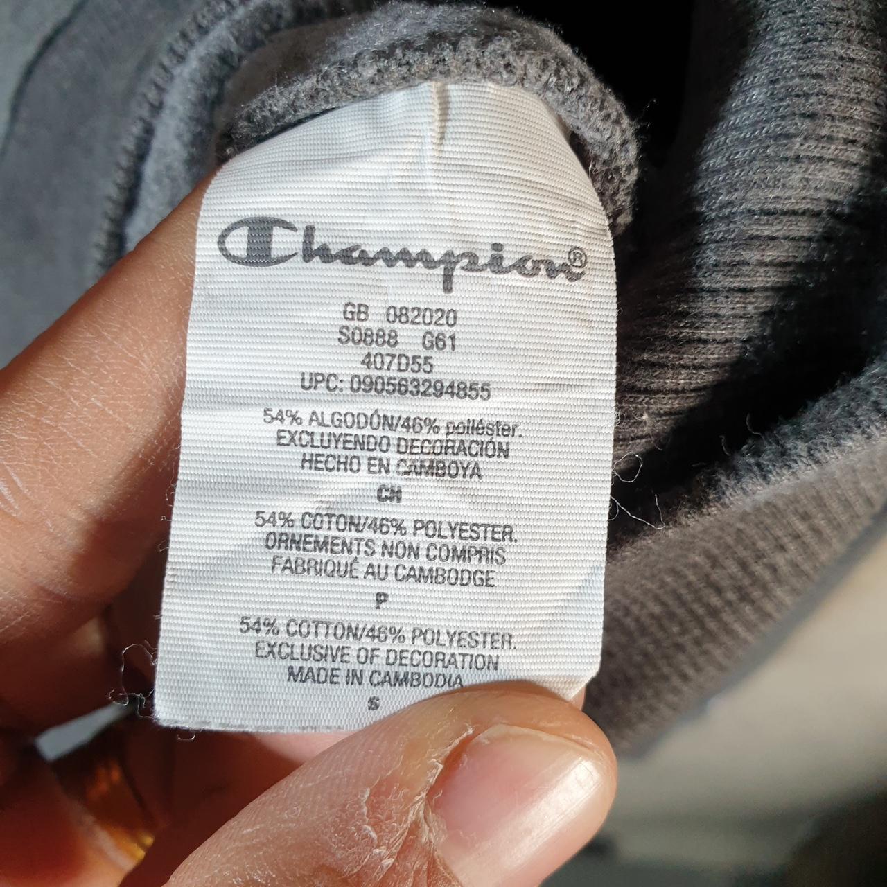 Vintage Champion Sweatshirt Men’s Small Grey USA Pullover Spellout Logo