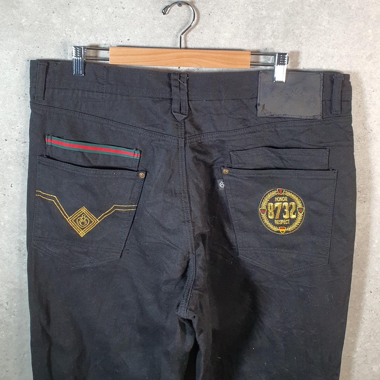 Vintage Eight 732 Baggy Y2K Hip Hop Jeans Mens W42 L34 Black Denim Wide Leg Big Fish Vintage