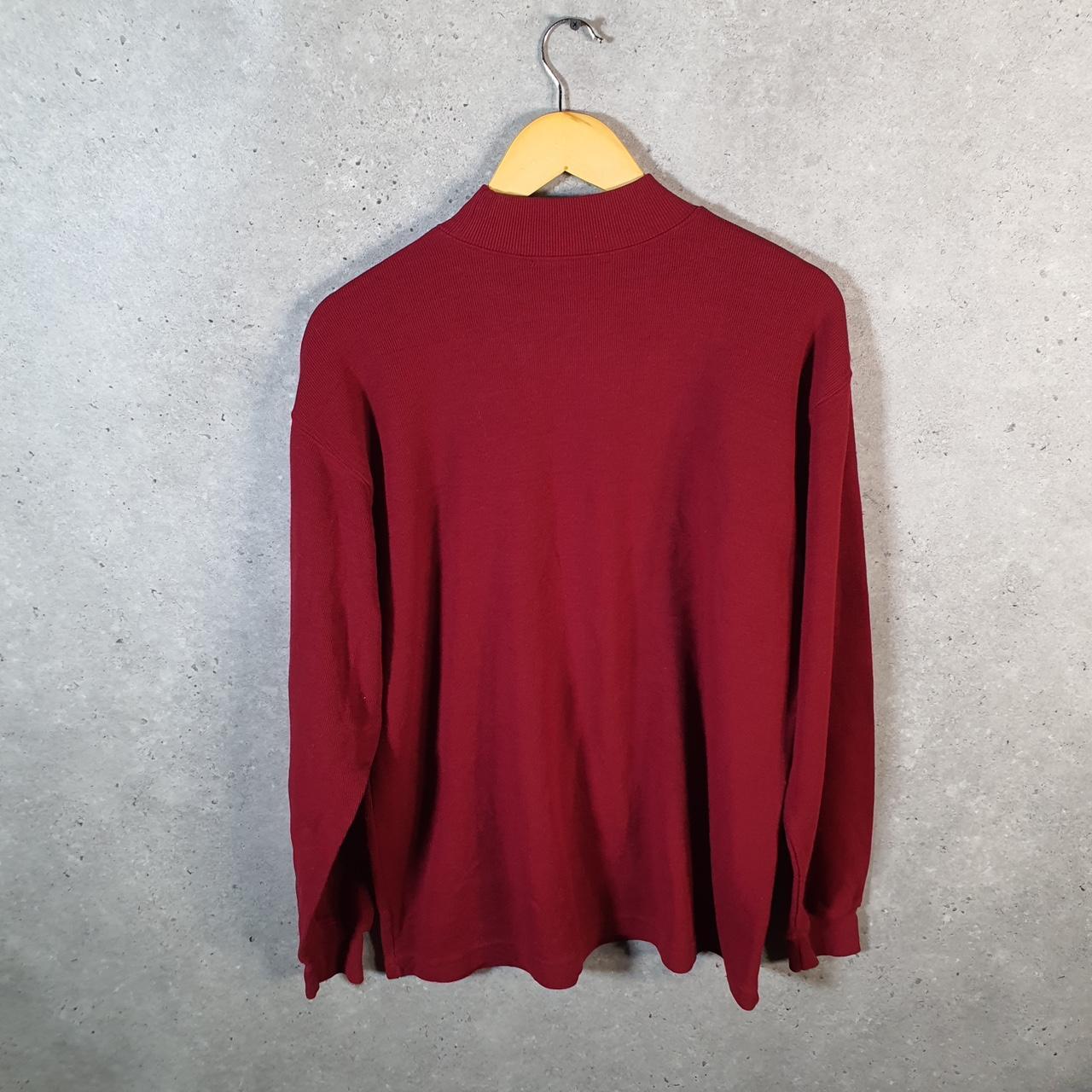 Vintage Ralph Lauren Polo Turtle Neck Sweatshirt Men’s XL Red Cotton Pullover Pony