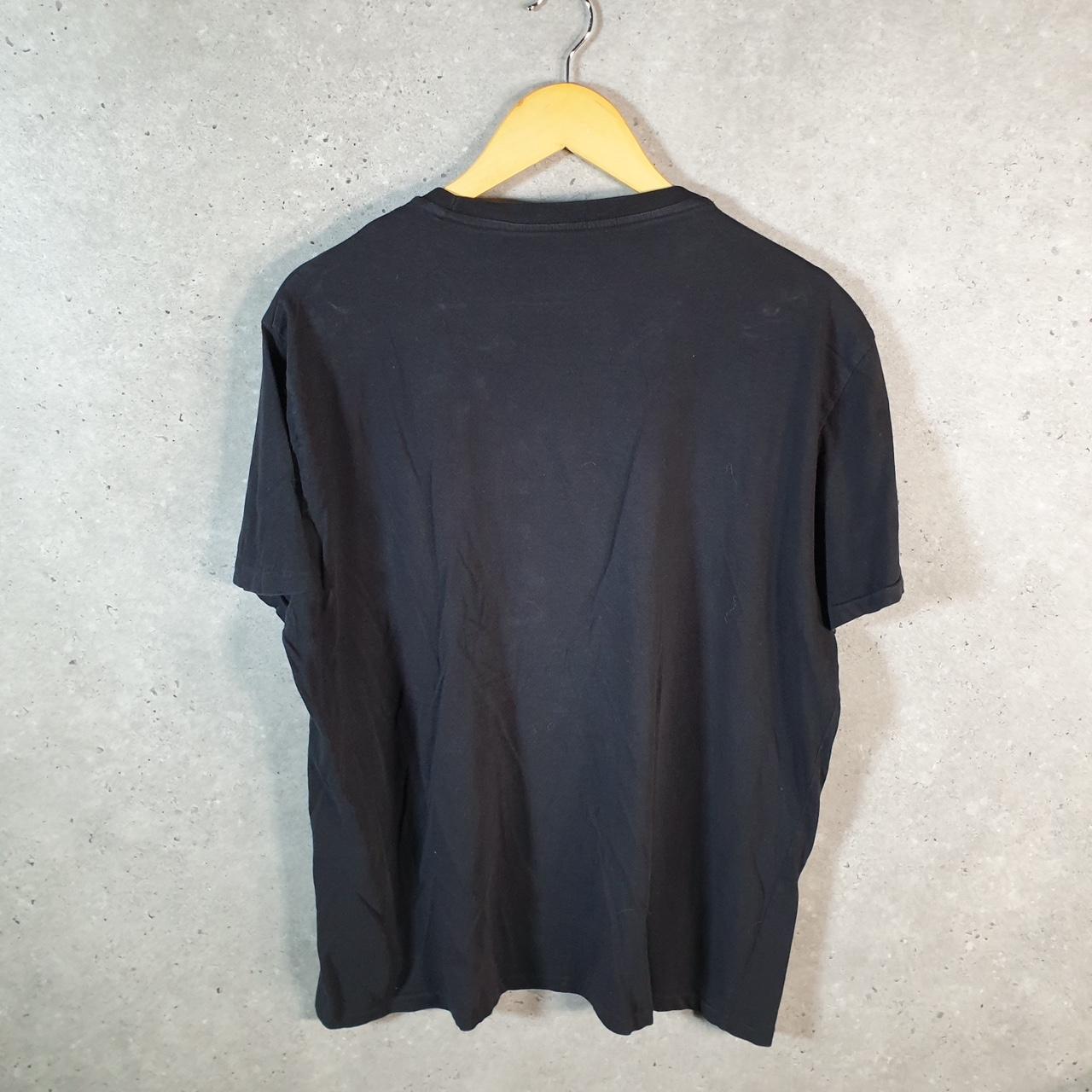 Vintage Ralph Lauren Polo T Shirt Men’s XL Black Embroidered Custom Slim Fit Pony C8610