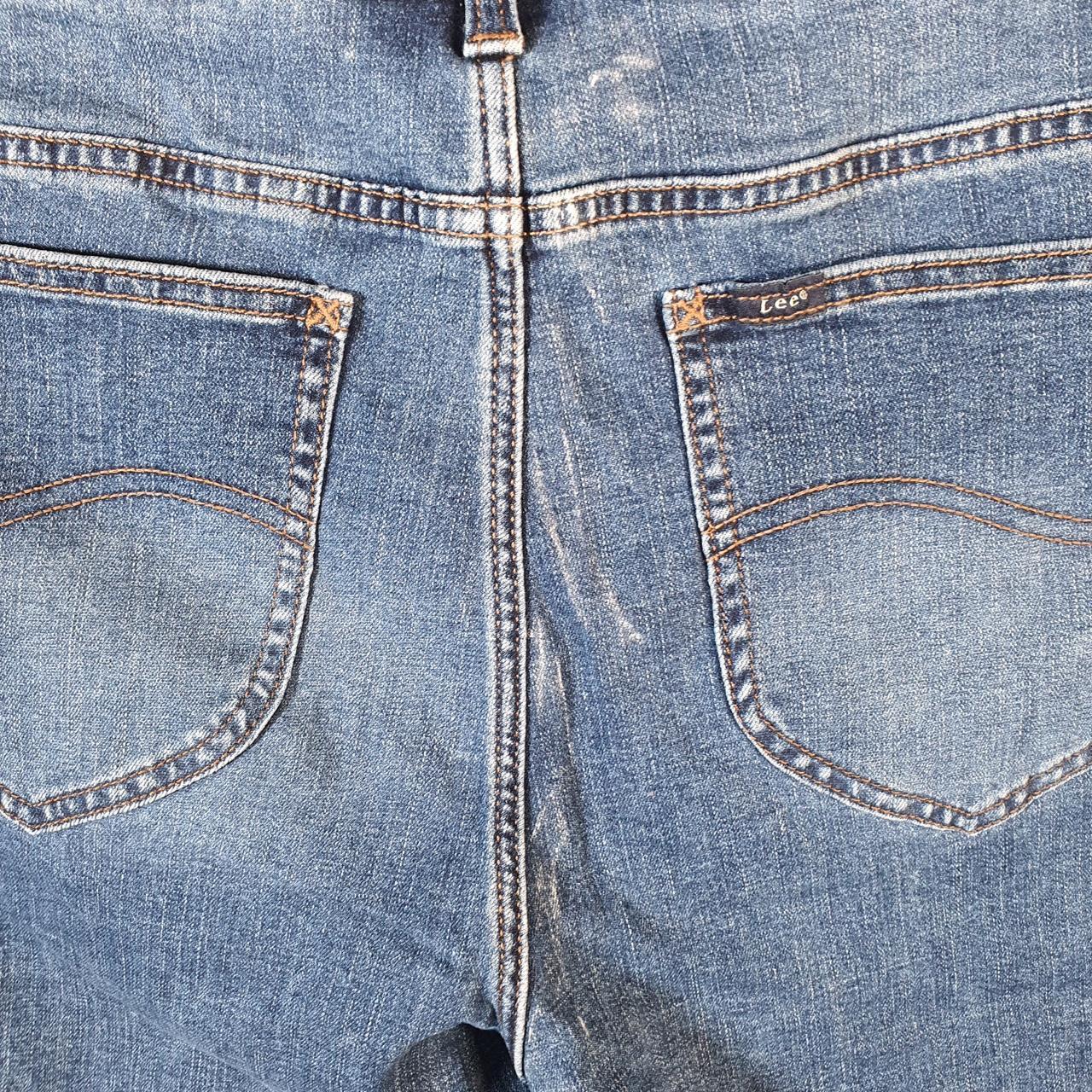 Vintage Lee Baggy Shorts Jorts Cargo Womens W38 Blue Denim Relaxed Cargo
