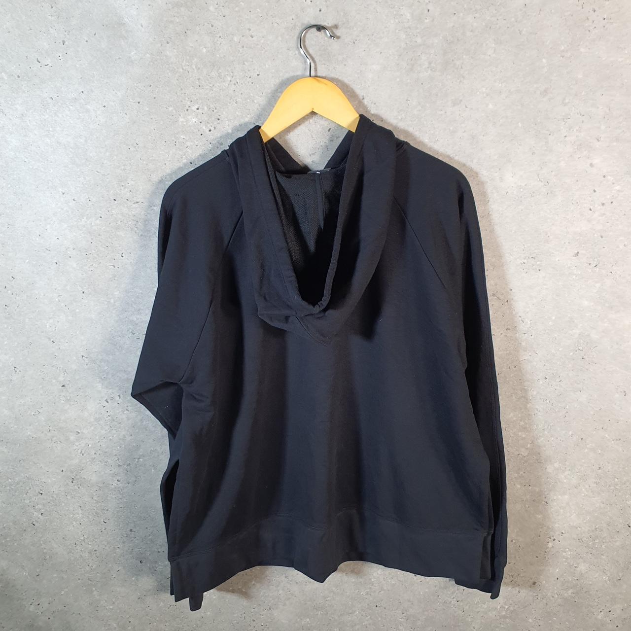 Vintage Nike Dri Fit Spellout Hoodie Womens Large Black Swoosh Y2K Pullover Logo