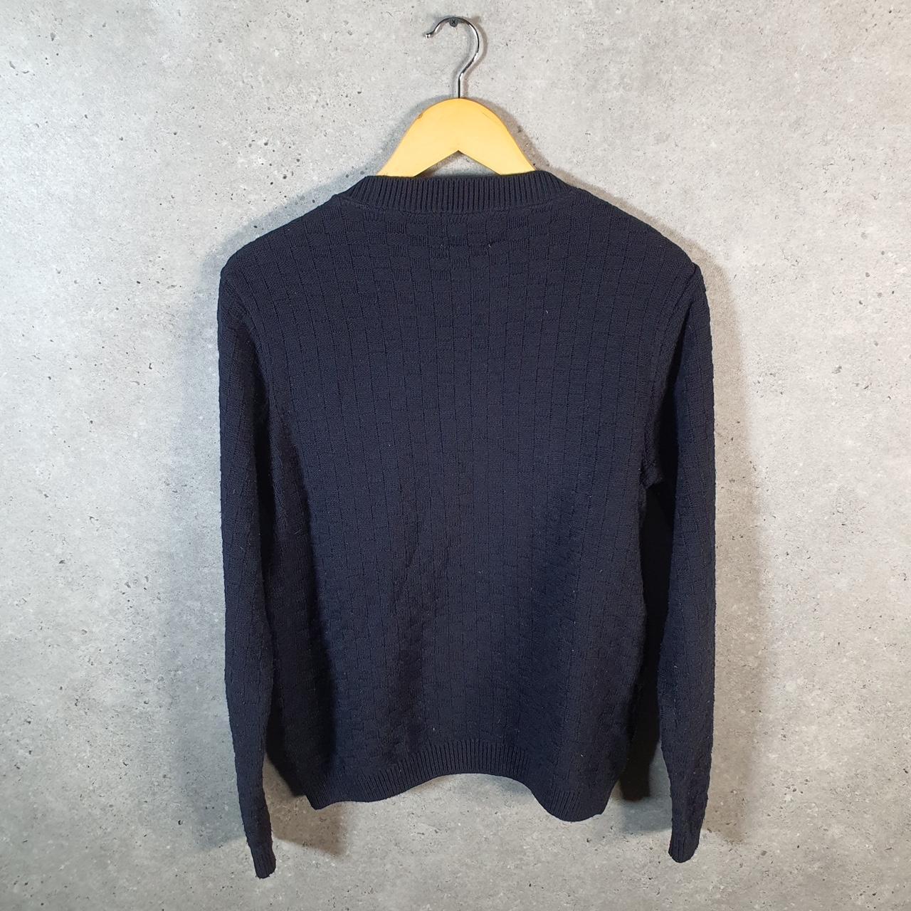 Vintage Topman Knit Sweater Men’s Small Navy Blue Y2K Pullover Casual