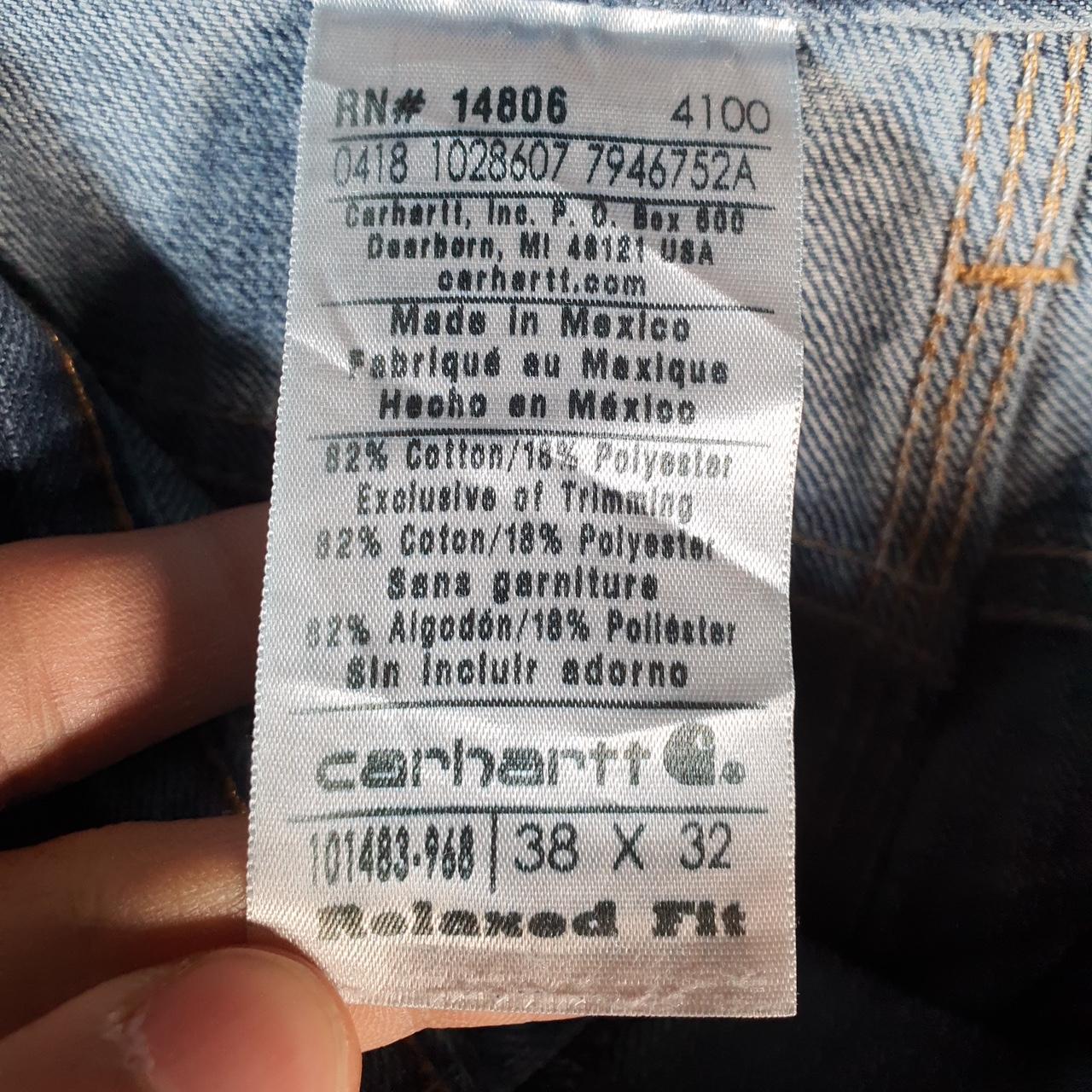 Vintage Carhartt Baggy Carpenter Shorts Jorts Cargo Men’s W38 Blue Relaxed Fit Workwear A4857