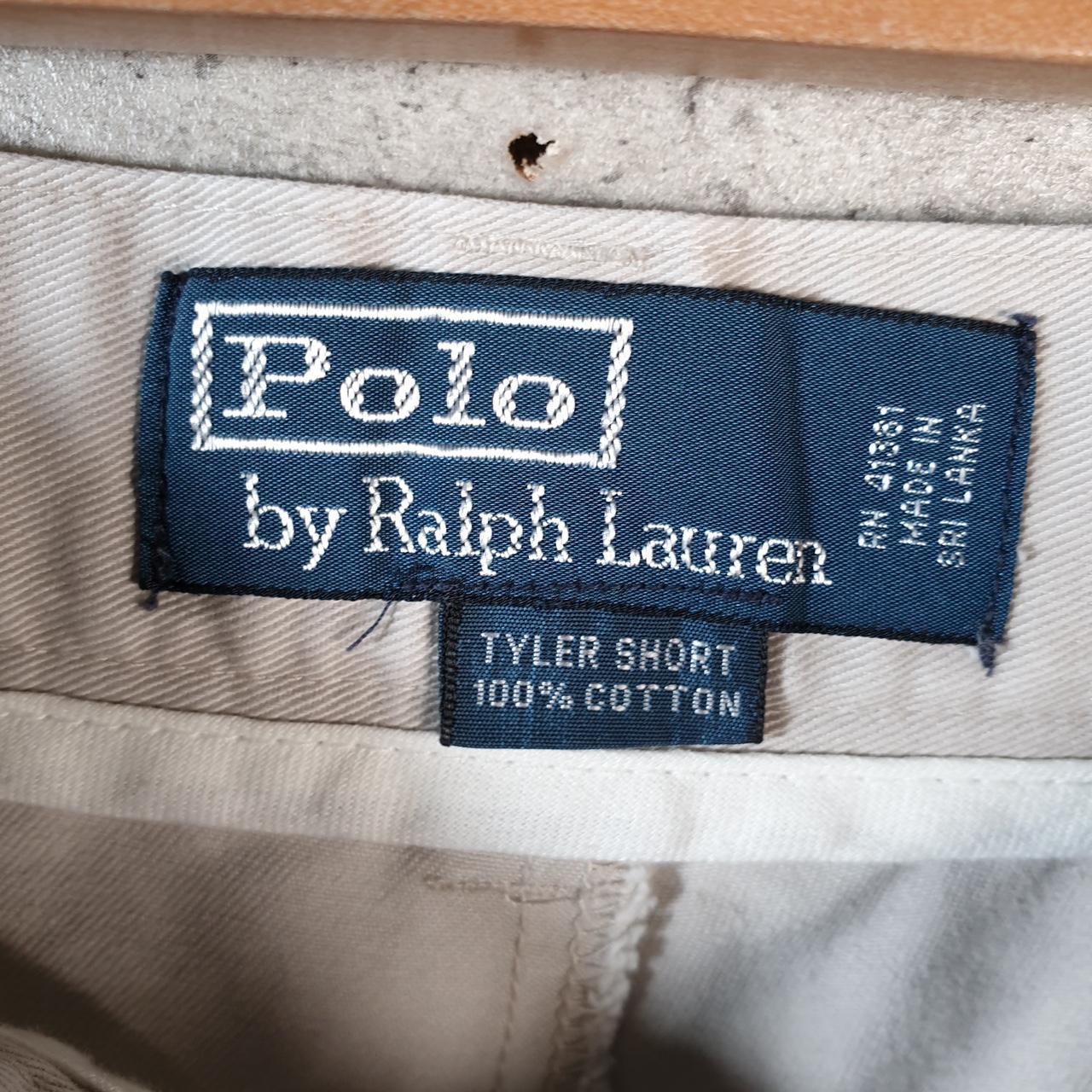 Vintage Ralph Lauren Polo Shorts Jorts Chino Cargo Men’s W36 Beige Baggy Cotton
