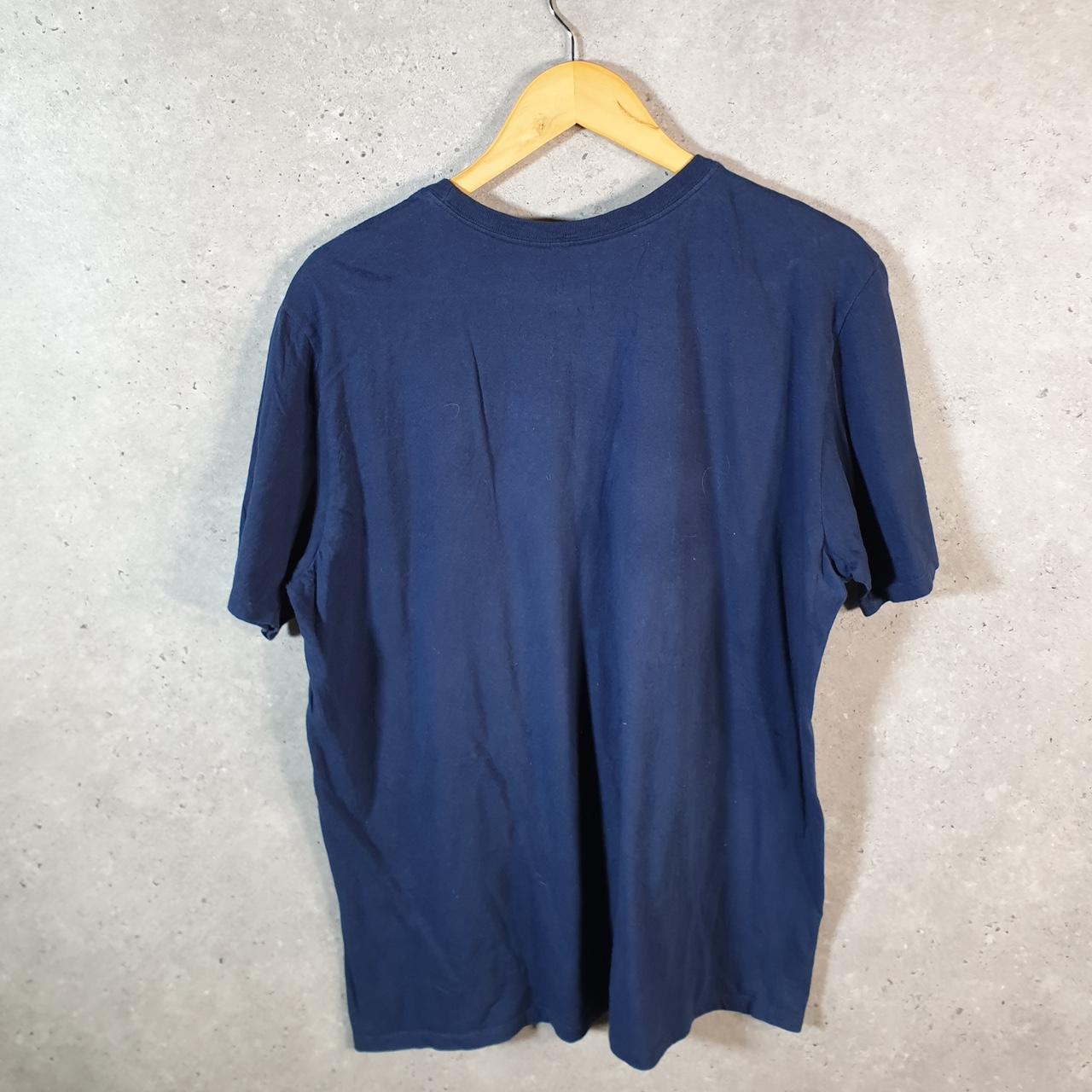 Vintage Nike T Shirt Men’s XL Blue Printed Single Swoosh Logo Athletic C8276