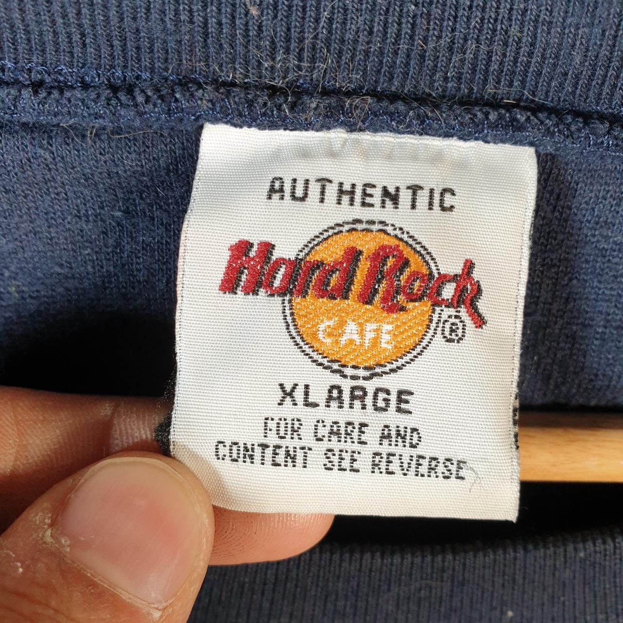 Vintage Hard Rock Cafe London Sweatshirt Mens XL Navy Blue USA Embroidered