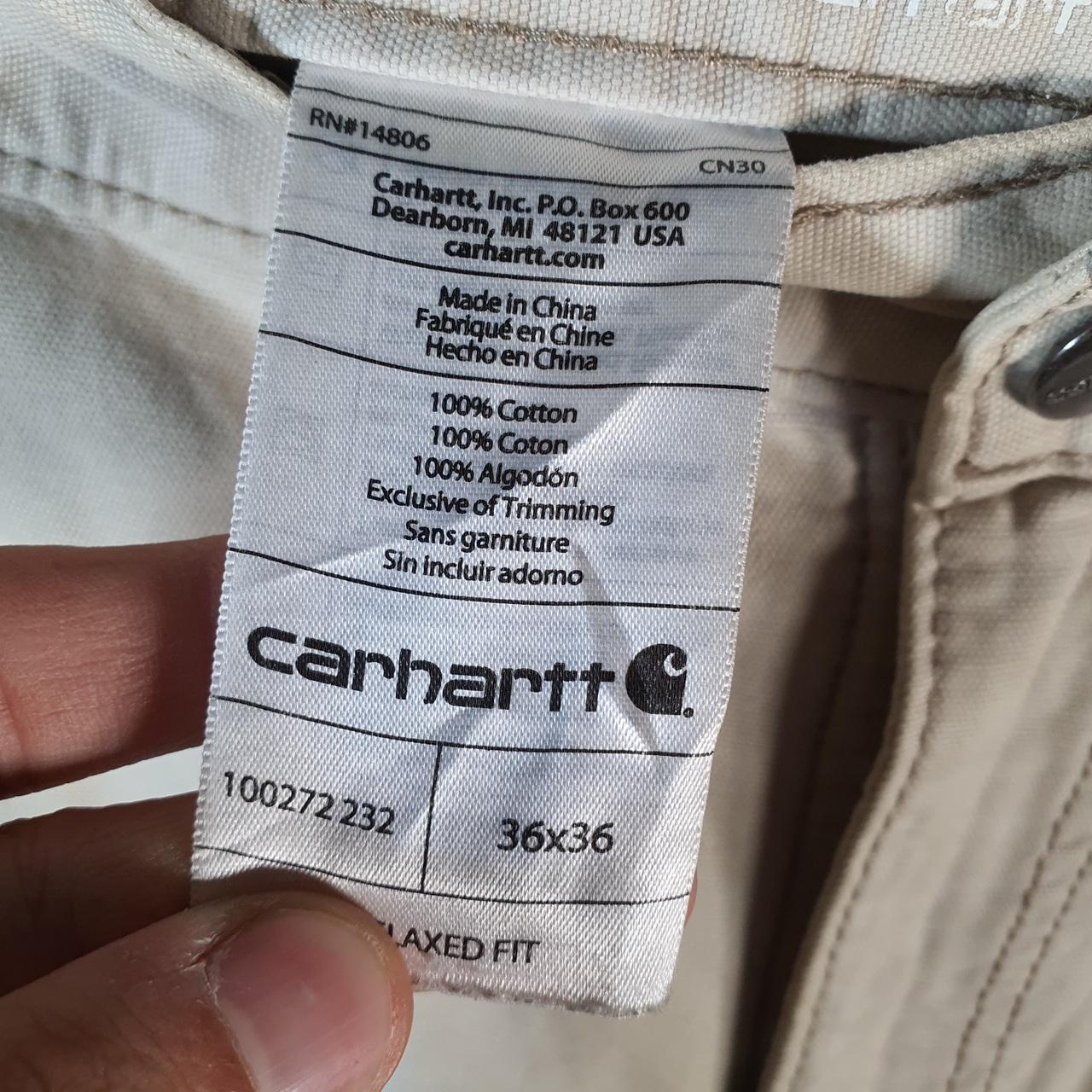 Vintage Carhartt Carpenter Trousers Mens W36 L36 Brown Relaxed Fit Workwear