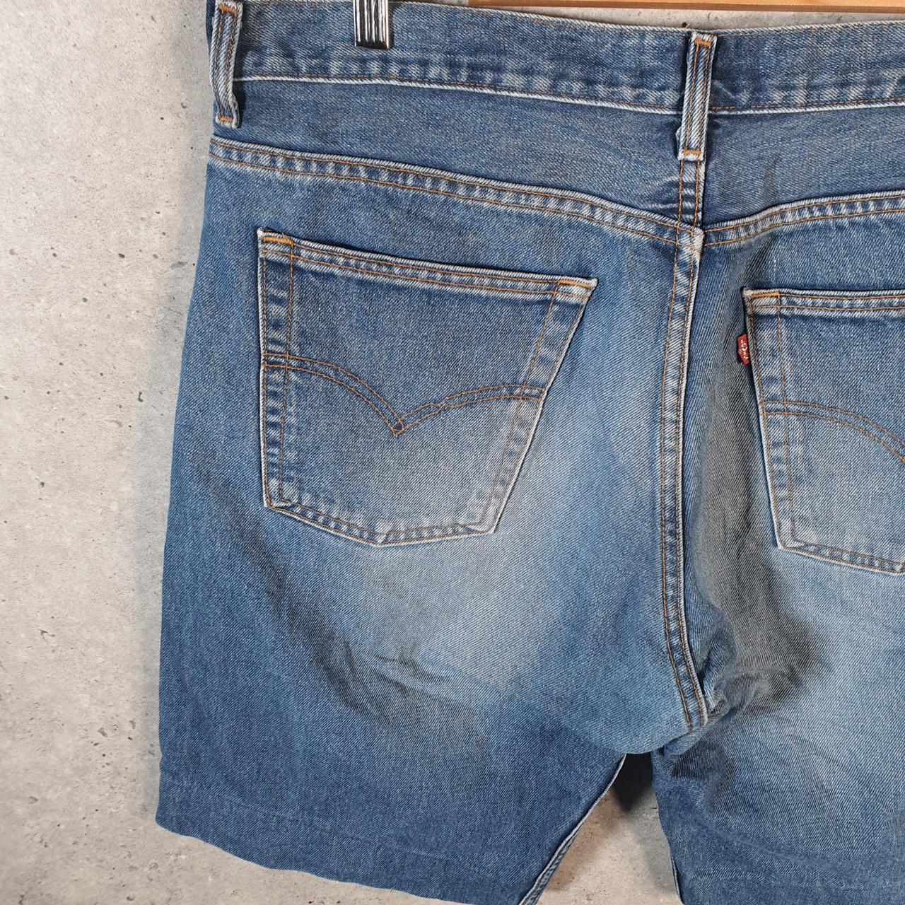 Vintage Levi’s 523 Baggy Shorts Jorts Cargo Mens W38 Blue Relaxed Denim