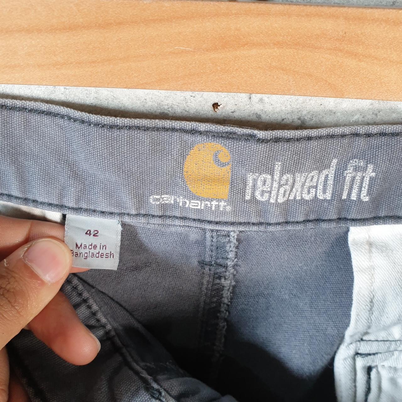 Vintage Carhartt Baggy Carpenter Shorts Jorts Cargo Men’s W42 Grey Relaxed Fit Workwear