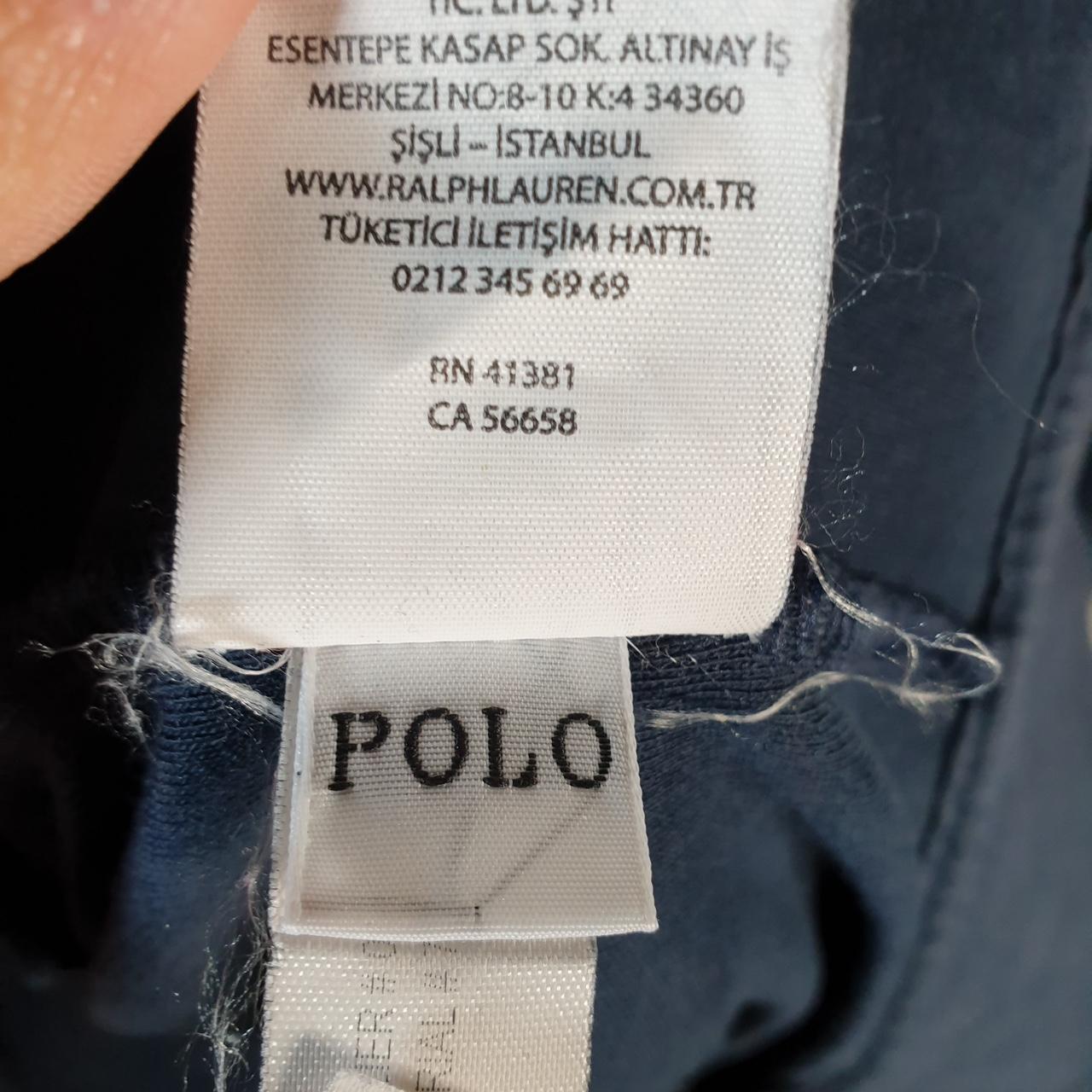 Vintage Ralph Lauren Polo Sweatshirt Men’s Large Navy Blue Cotton Full Zip Pony