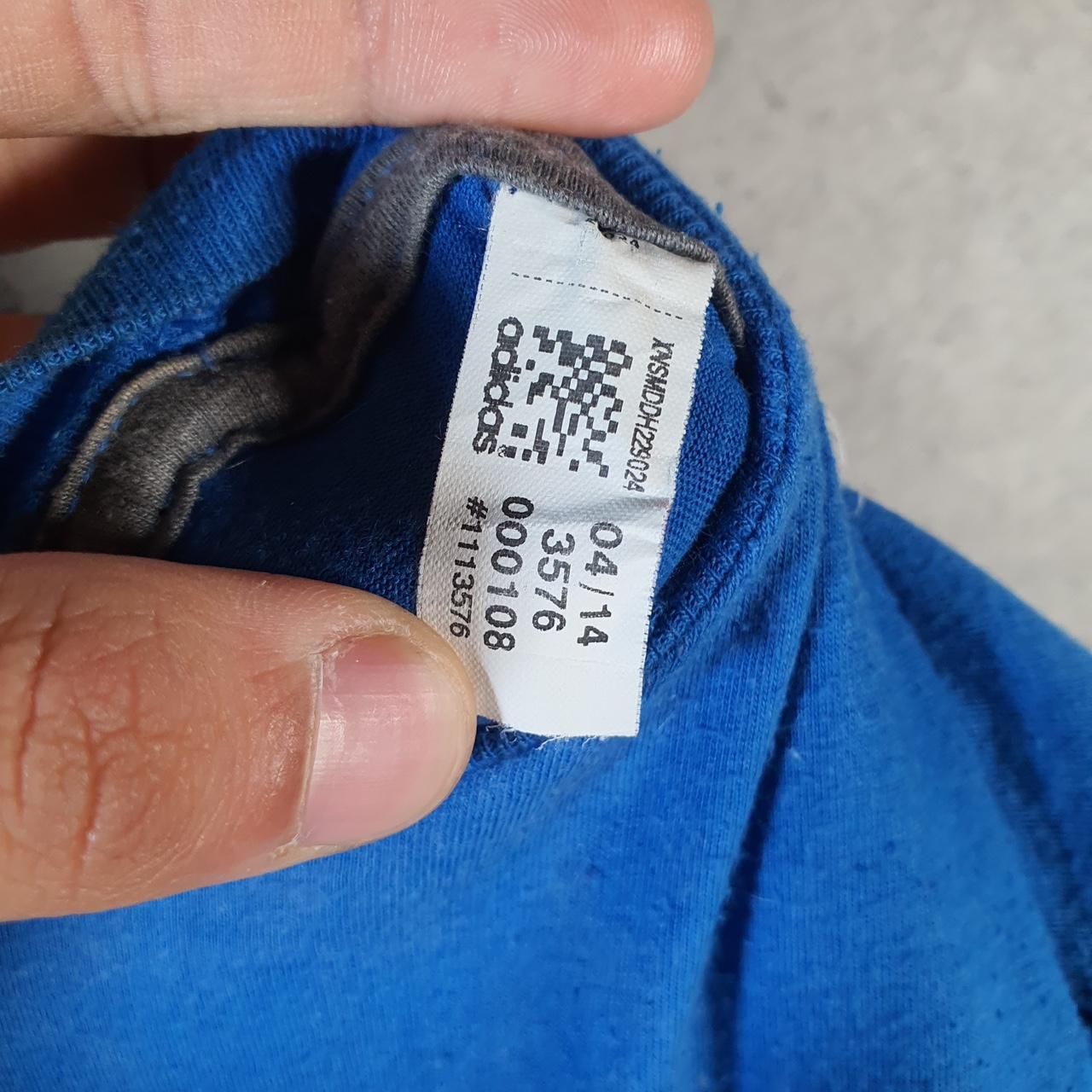 Vintage Adidas Feelgood Climalite T Shirt Men’s Large Blue Three Stripes Logo Athletic