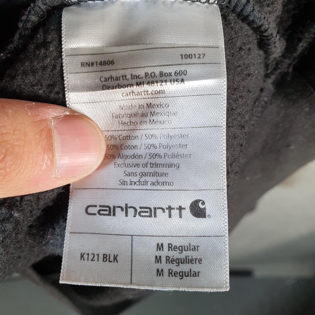 Vintage Carhartt Hoodie Men’s Medium Black Pullover Blank USA Original Fit