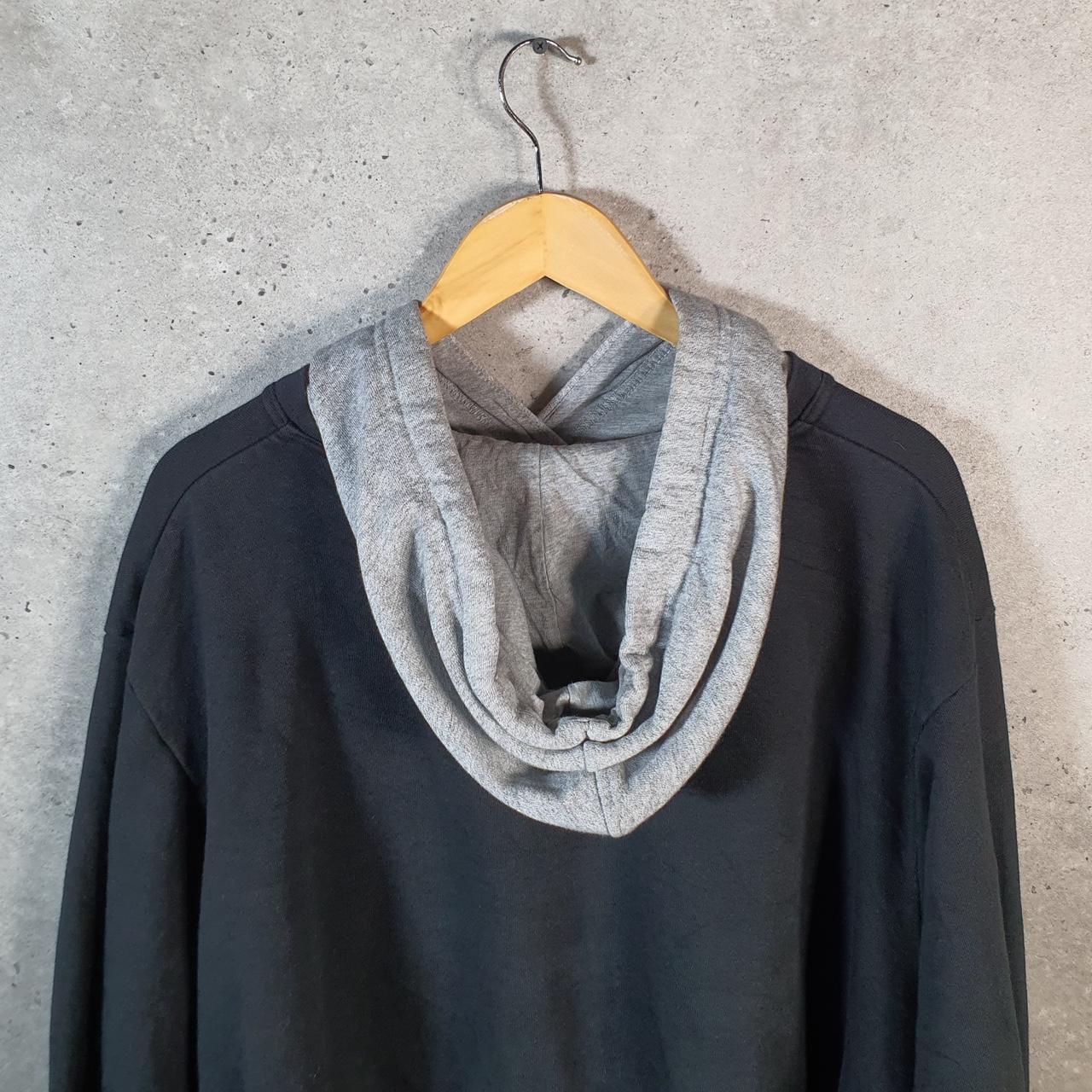 Vintage Nike Centre Swoosh Hoodie Womens XL Black Y2K Pullover Sweatshirt Logo Big Fish Vintage