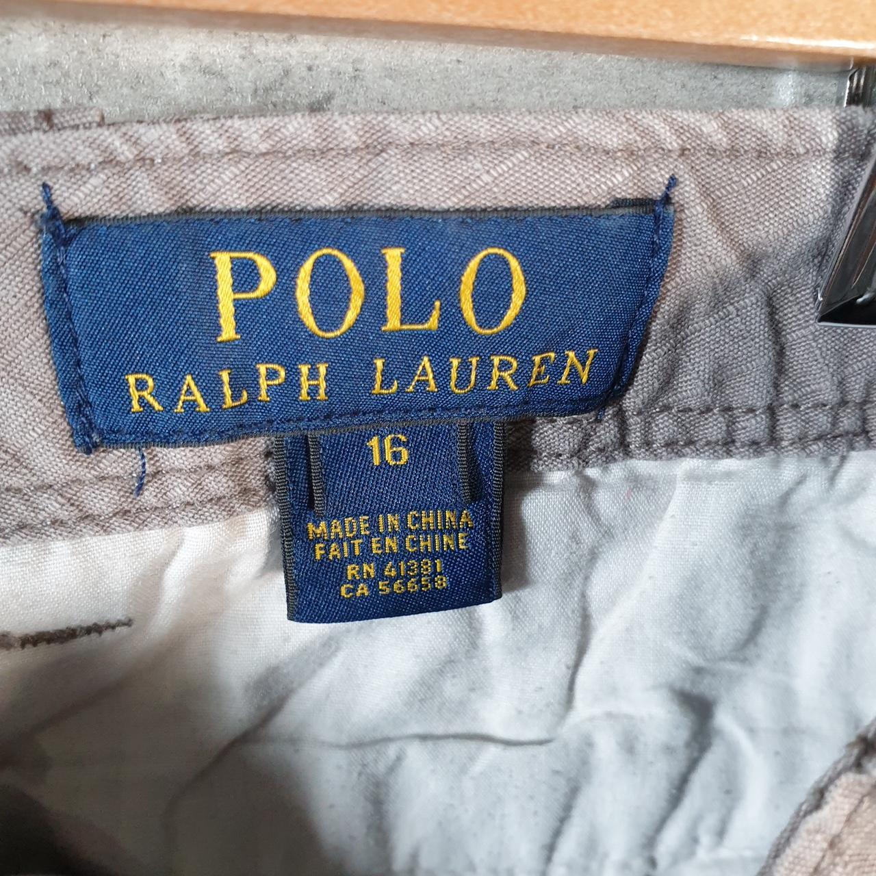 Vintage Ralph Lauren Polo Shorts Jorts Chino Cargo Womens W30 Grey Baggy Cotton