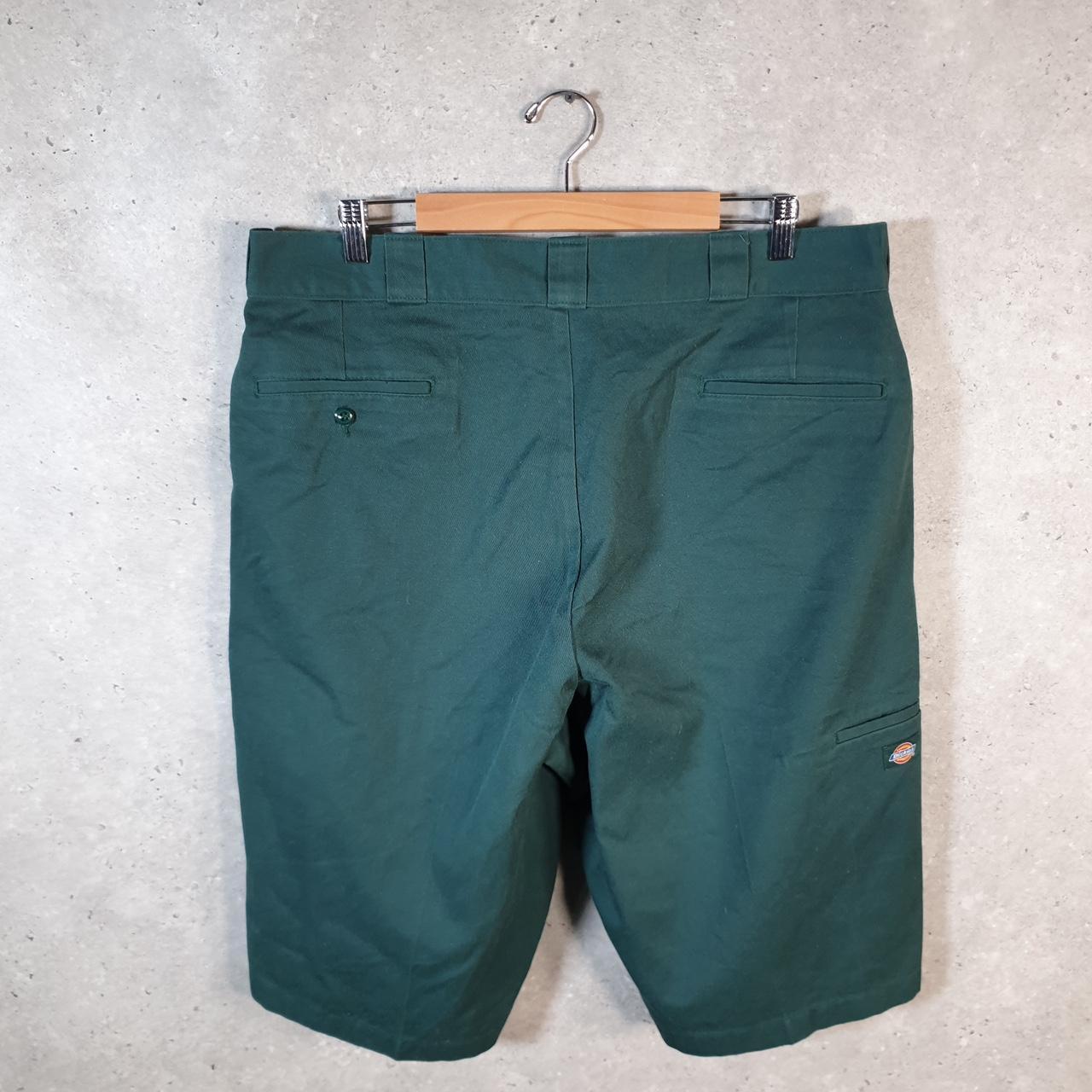 Vintage Dickies Flex Baggy Chino Shorts Jorts Cargo Mens W40 Green Relaxed Fit