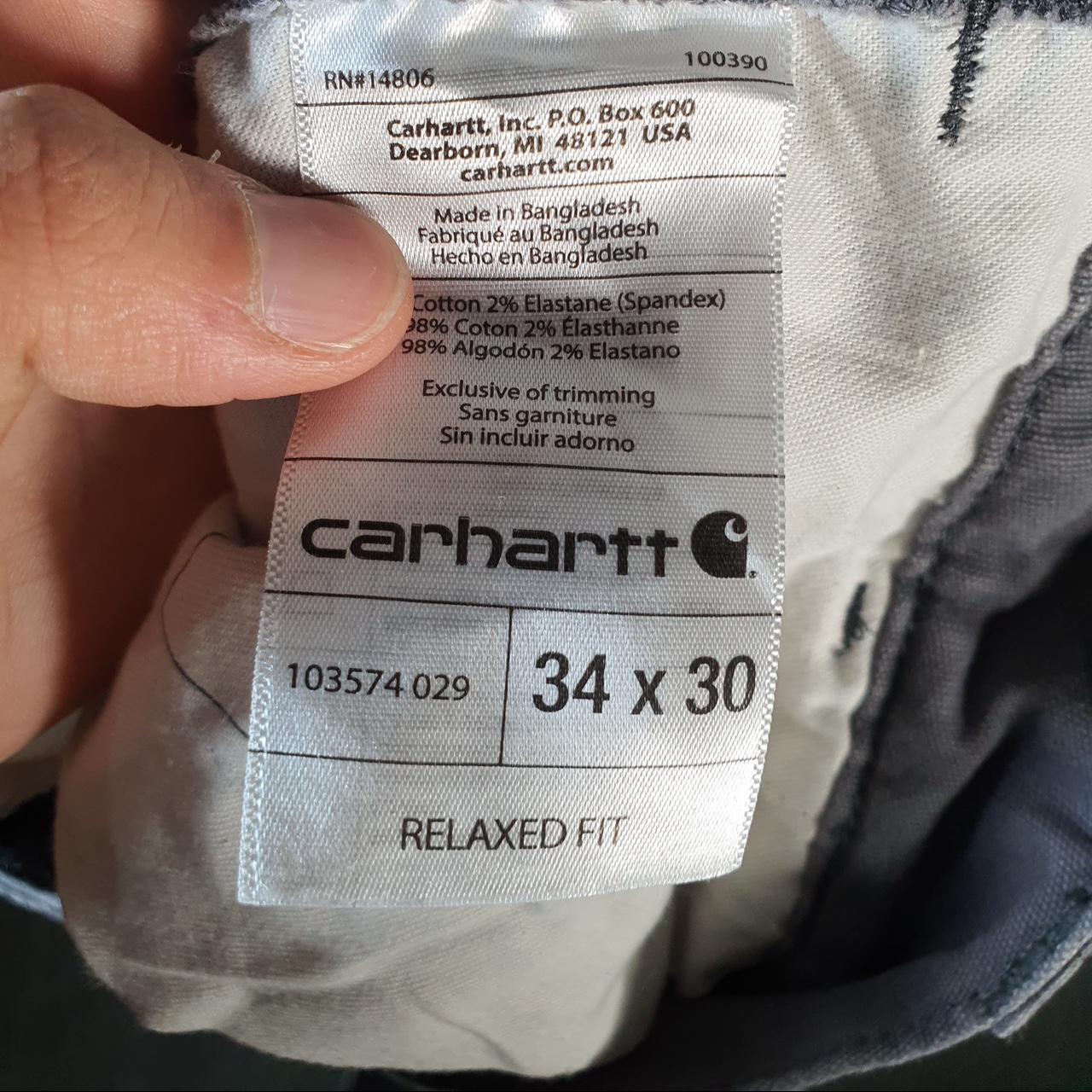 Vintage Carhartt Carpenter Trousers Mens W34 L30 Grey Relaxed Fit Workwear