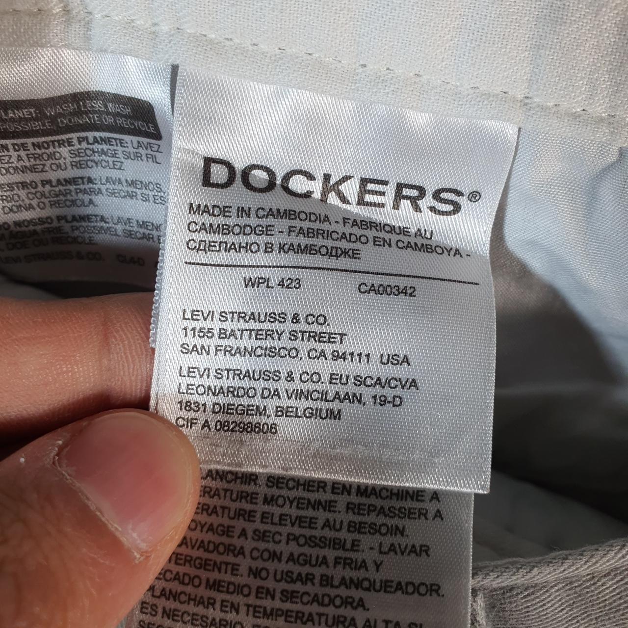 Vintage Dockers Chino Shorts Jorts Cargo Men’s W36 Grey Baggy Cotton A4401