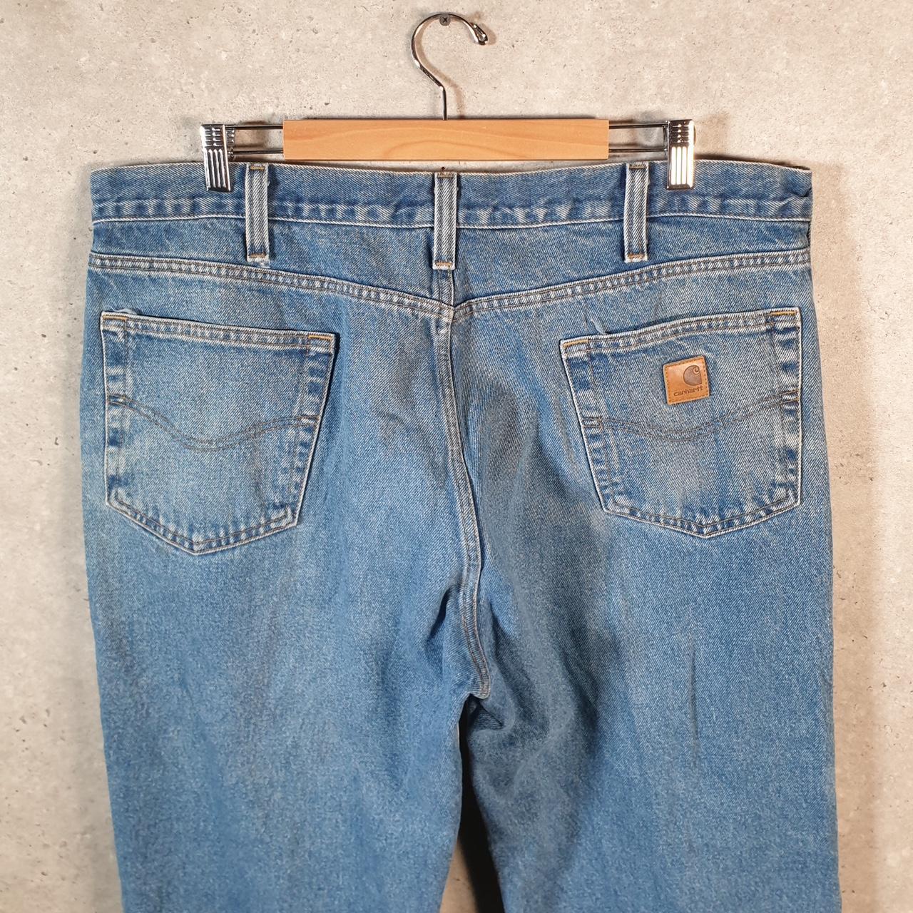 Vintage Carhartt Workwear Carpenter Jeans Mens W40 L30 Blue Denim Relaxed Fit USA