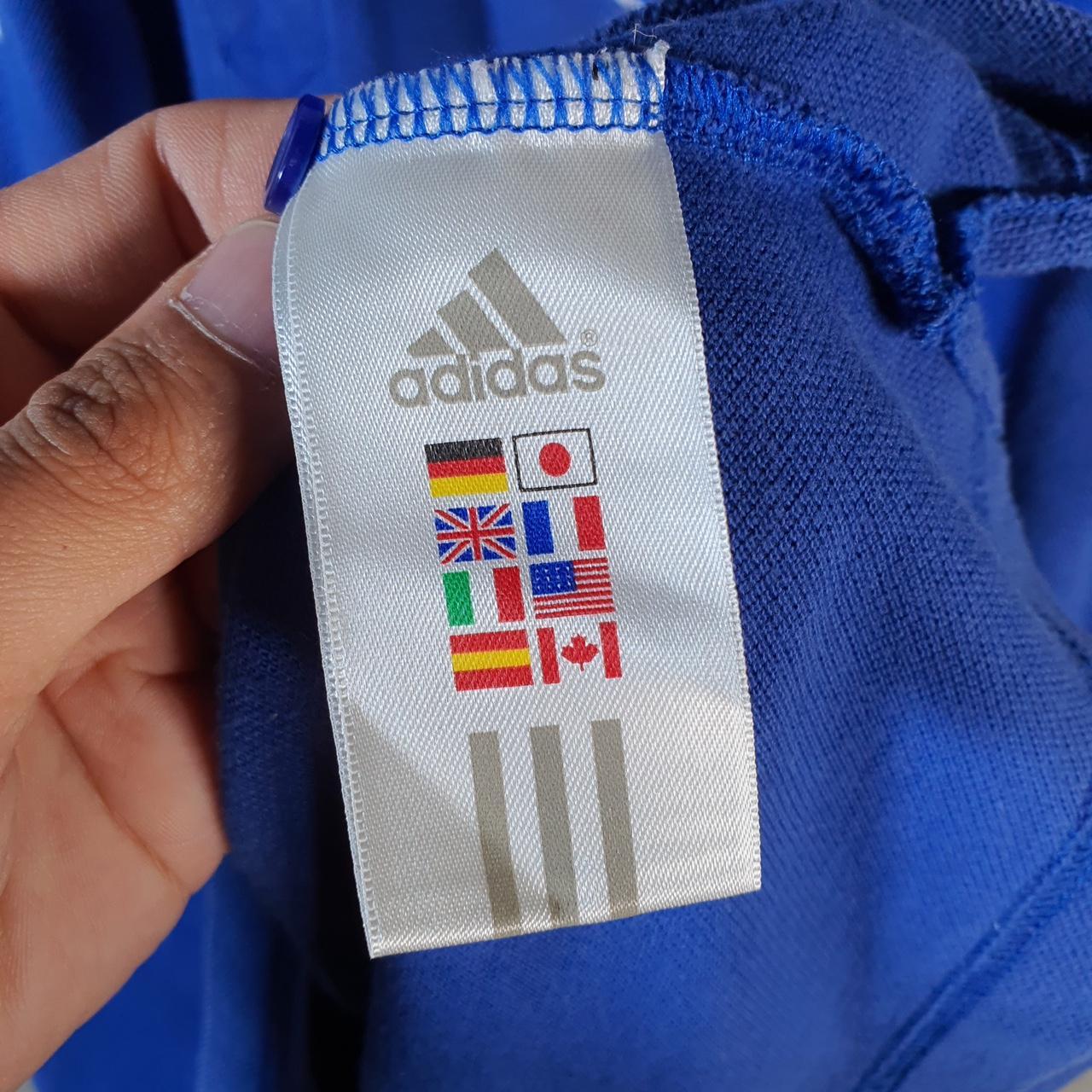 Vintage Adidas Chicago Cubs Polo Shirt Men’s XL Blue Three Stripes Logo Athletic