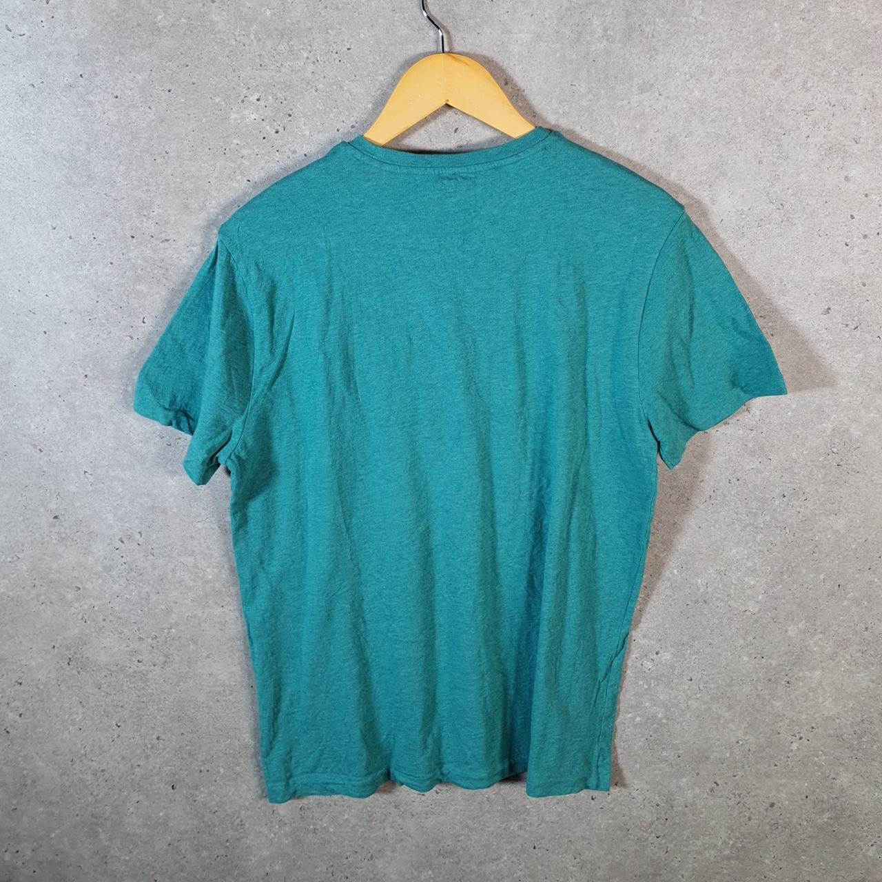 Vintage Ralph Lauren Polo T Shirt Men’s Large Blue Embroidered Pony Custom Slim Fit C9124