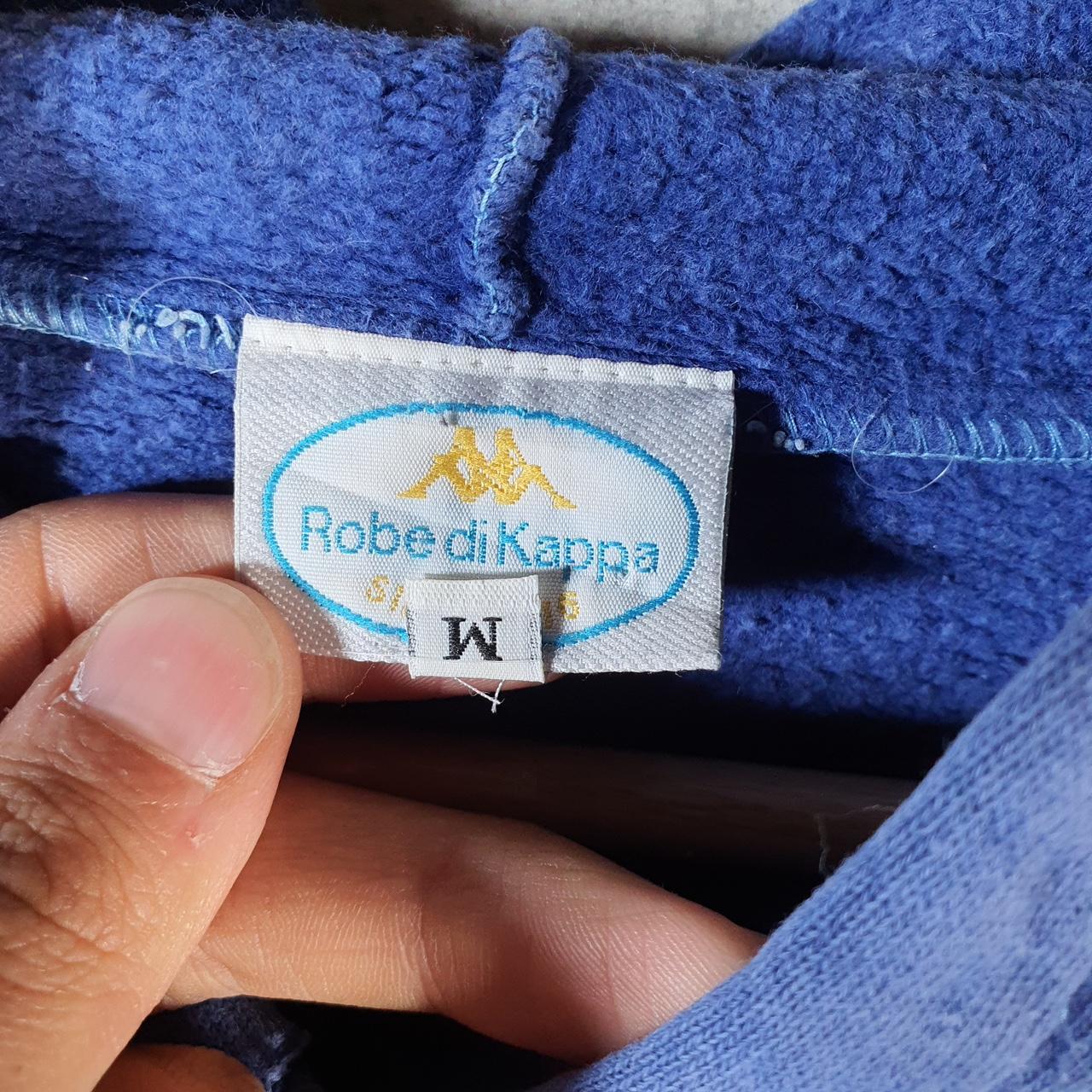Vintage Robbe Di Kappa 90s Hoodie Men’s Medium Baggy Blue Pullover Logo