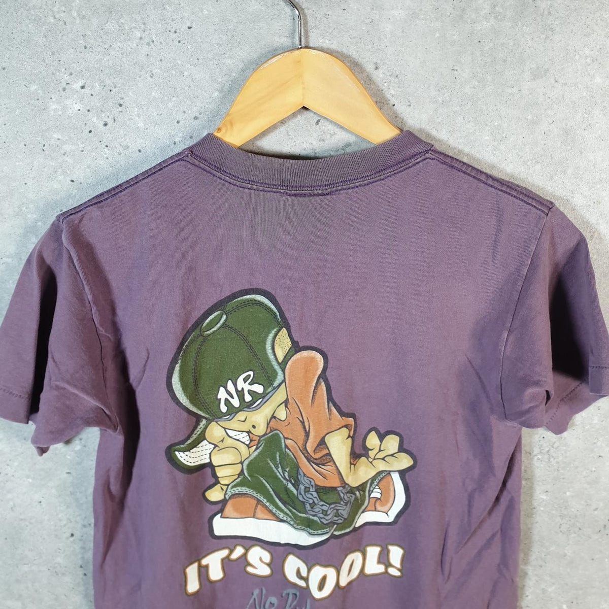 Vintage No Rules It’s Cool Y2K Graphic 90s Single Stitch T Shirt Men’s XS Purple