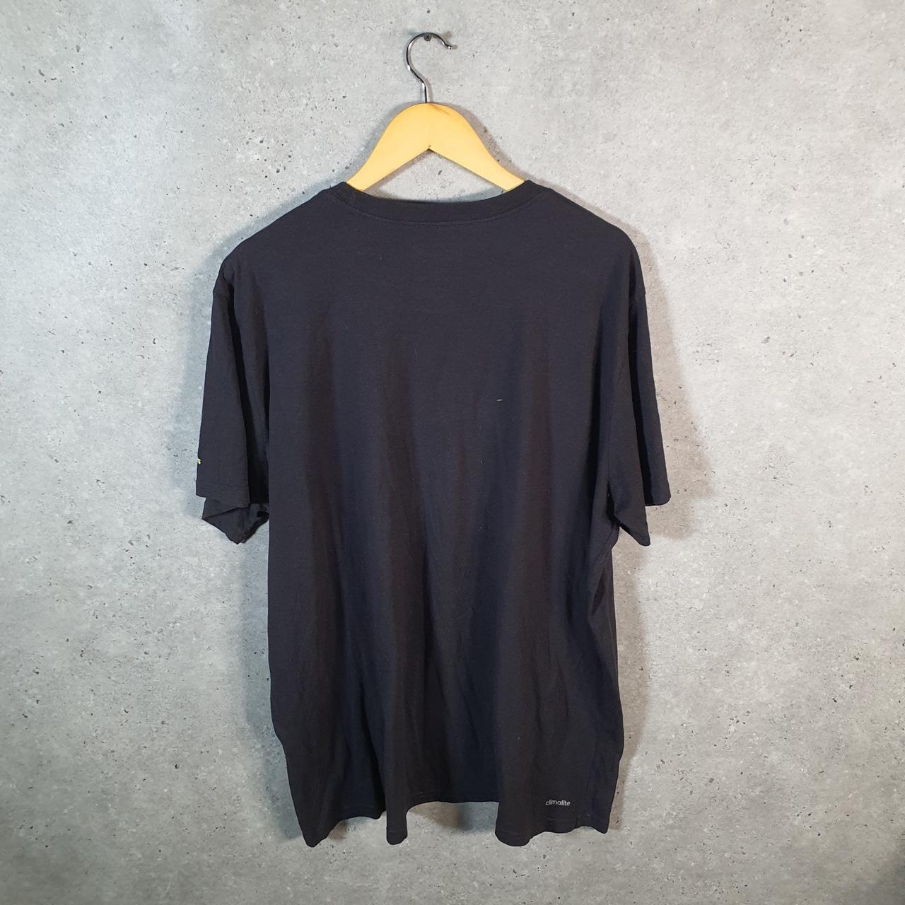 Vintage Adidas Go Tee T Shirt Shirt Men’s 2XL Black Three Stripes Logo Athletic C9734