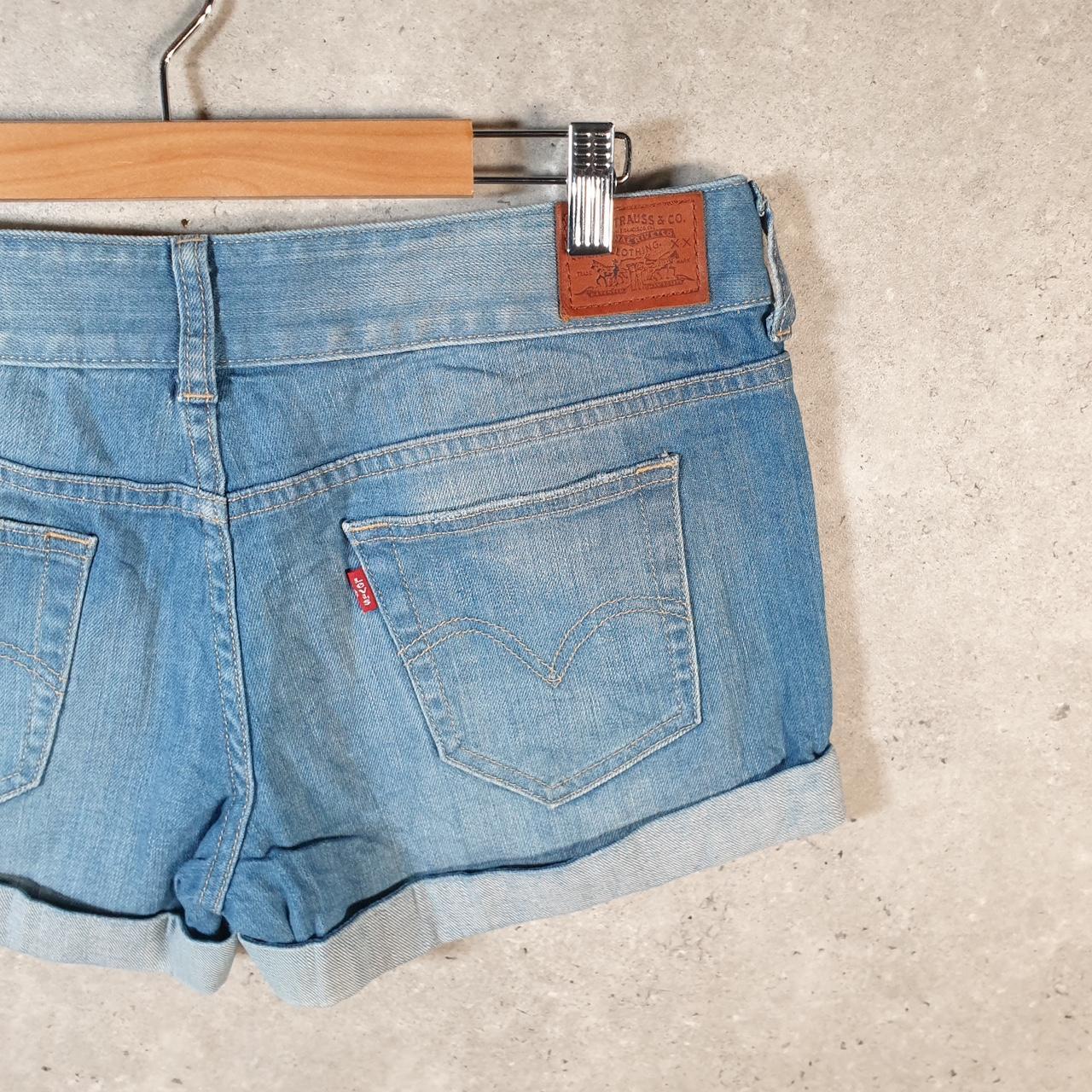 Vintage Levi’s Cut Off Baggy Shorts Jorts Cargo Womens W32 Blue Relaxed Denim