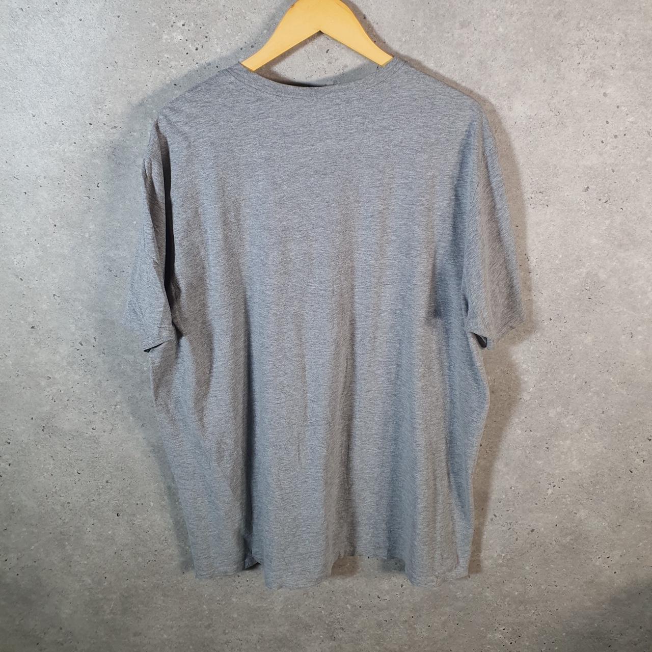 Vintage Nike Club T Shirt Men’s 2XL Spellout Grey Swoosh Athletic