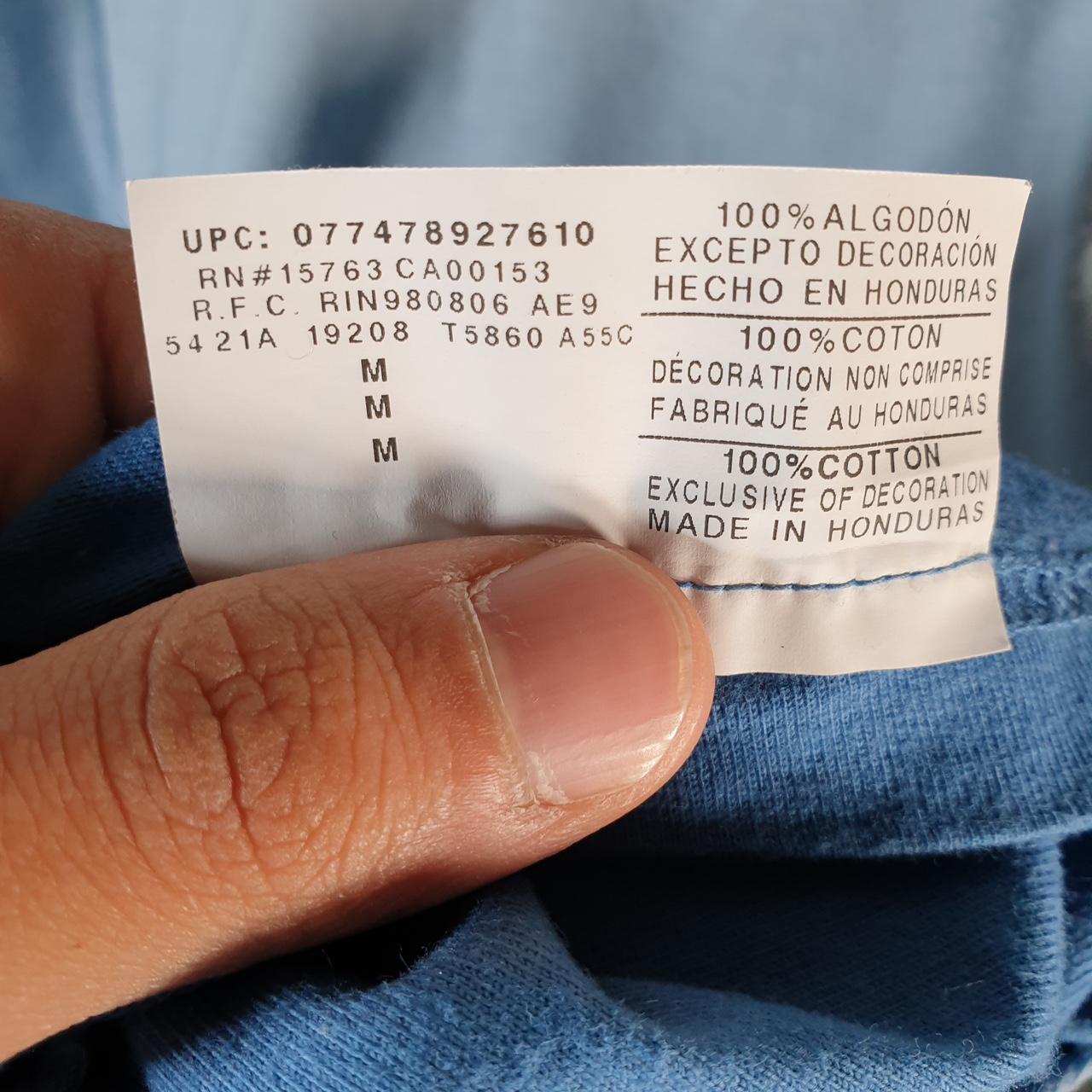 Vintage Champion Spellout Logo T Shirt Mens Medium Blue USA Athletic