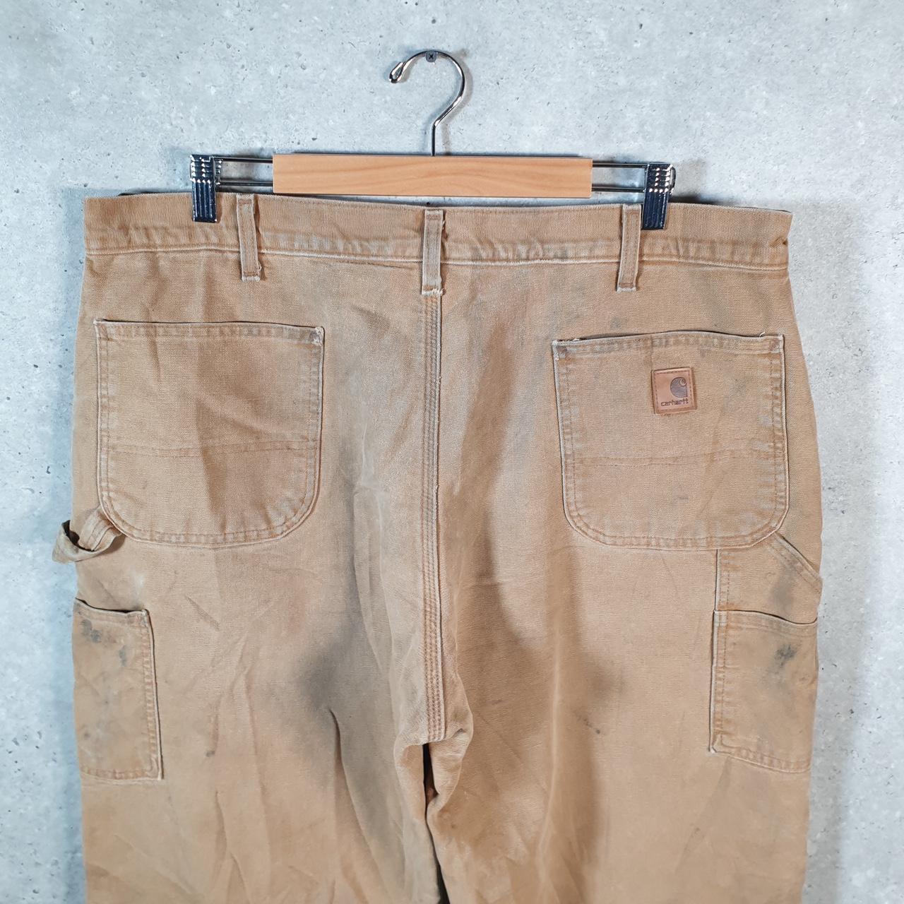 Vintage Carhartt Carpenter Trousers Mens W40 L30 Brown Dungaree Fit Workwear USA