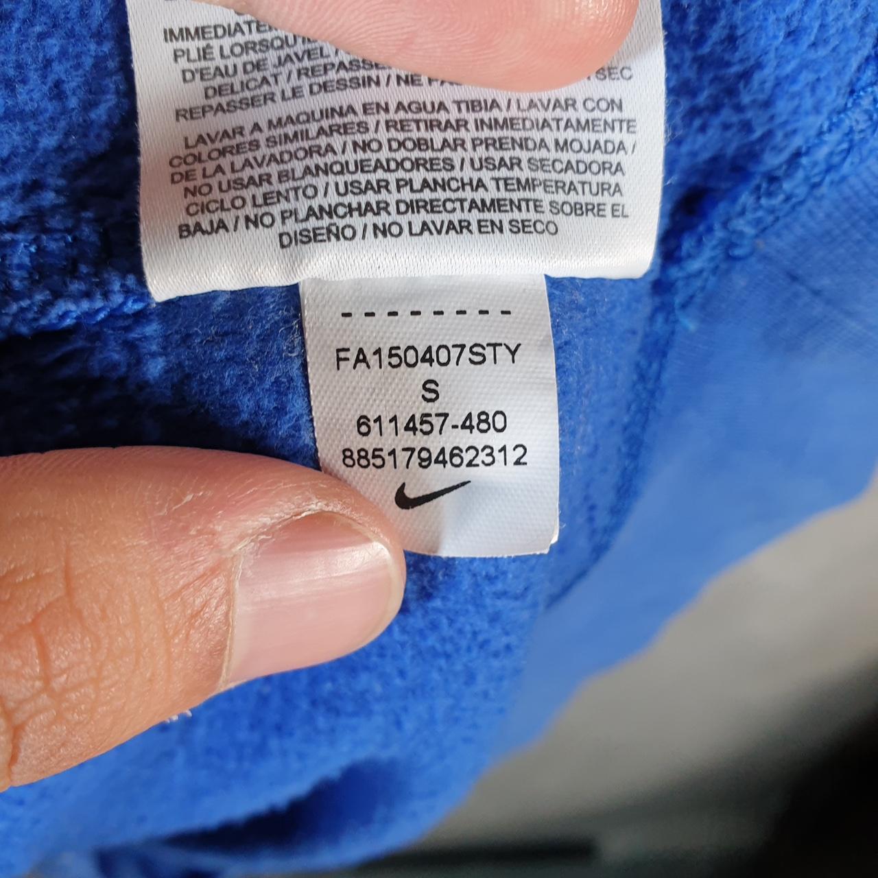 Vintage Nike Club Embroidered Hoodie Men’s Small Blue Swoosh Y2K Pullover