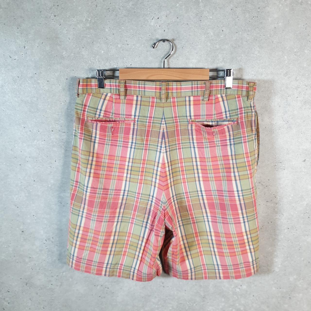 Vintage Ralph Lauren Polo Shorts Jorts Chino Cargo Men’s W35 Checkered Baggy Cotton A4340