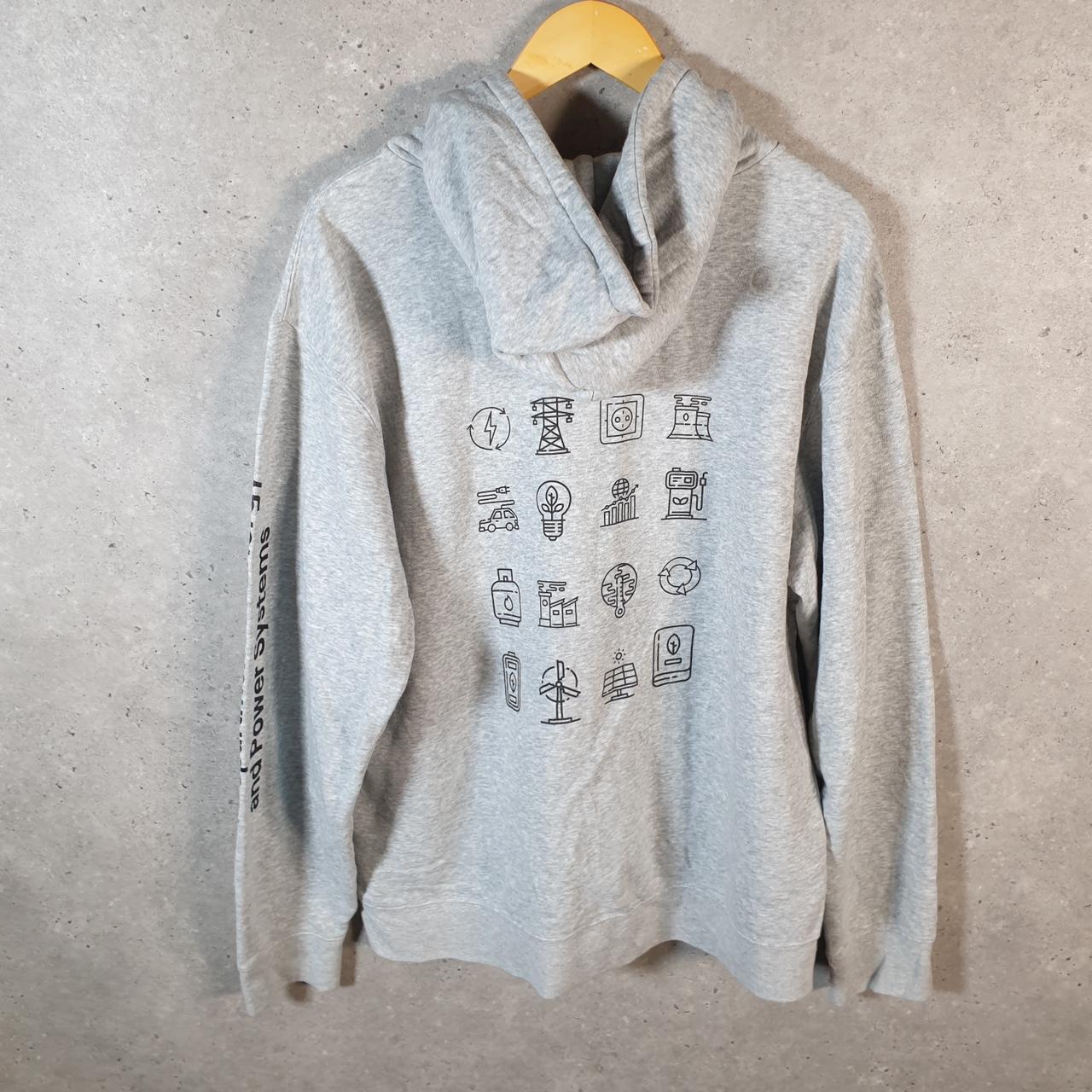 Vintage Russell Athletic Department Of Energy Hoodie Men’s XL Grey Full Zip Baggy