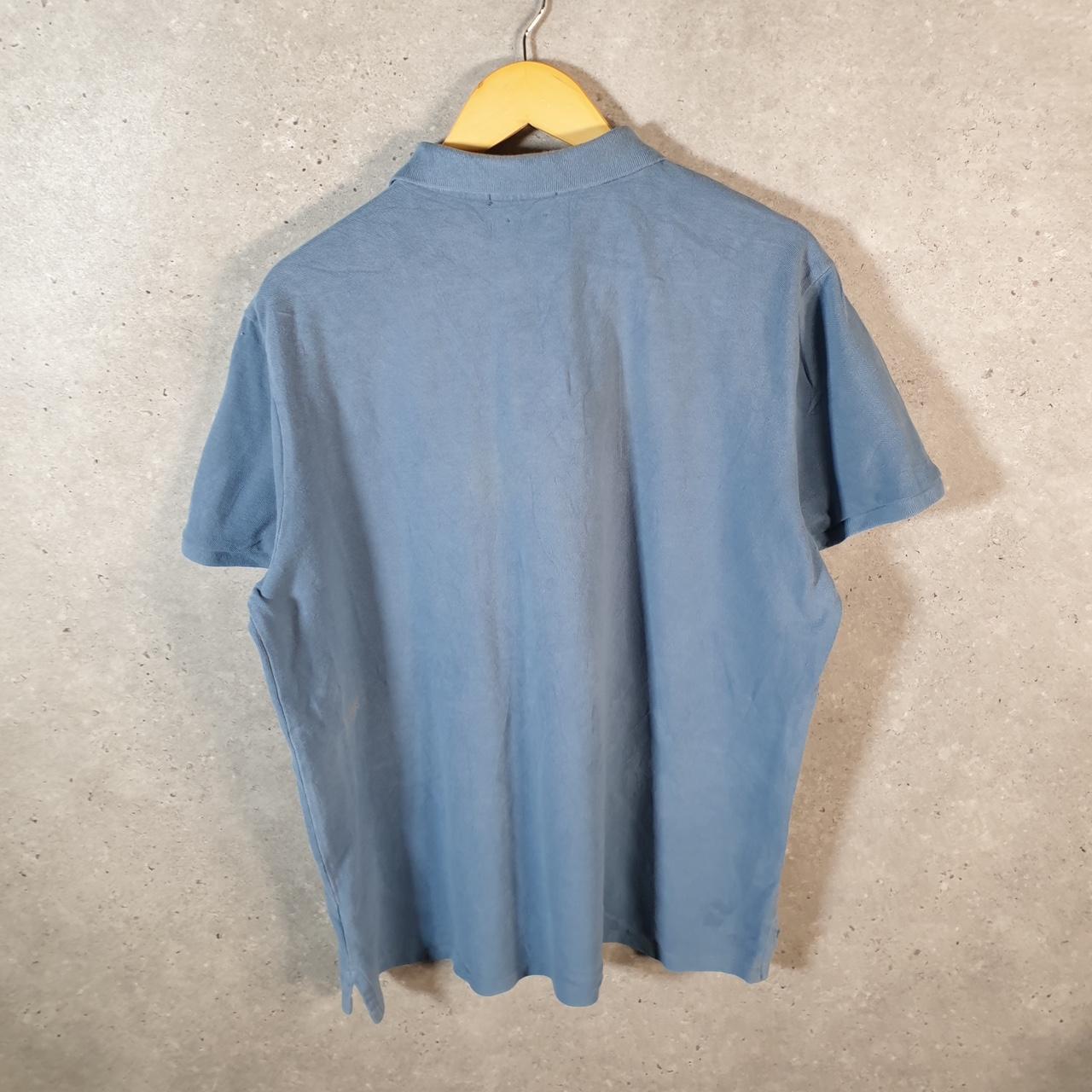 Vintage Ralph Lauren Polo Shirt Men’s XL Blue Custom Slim Fit Embroidered Pony