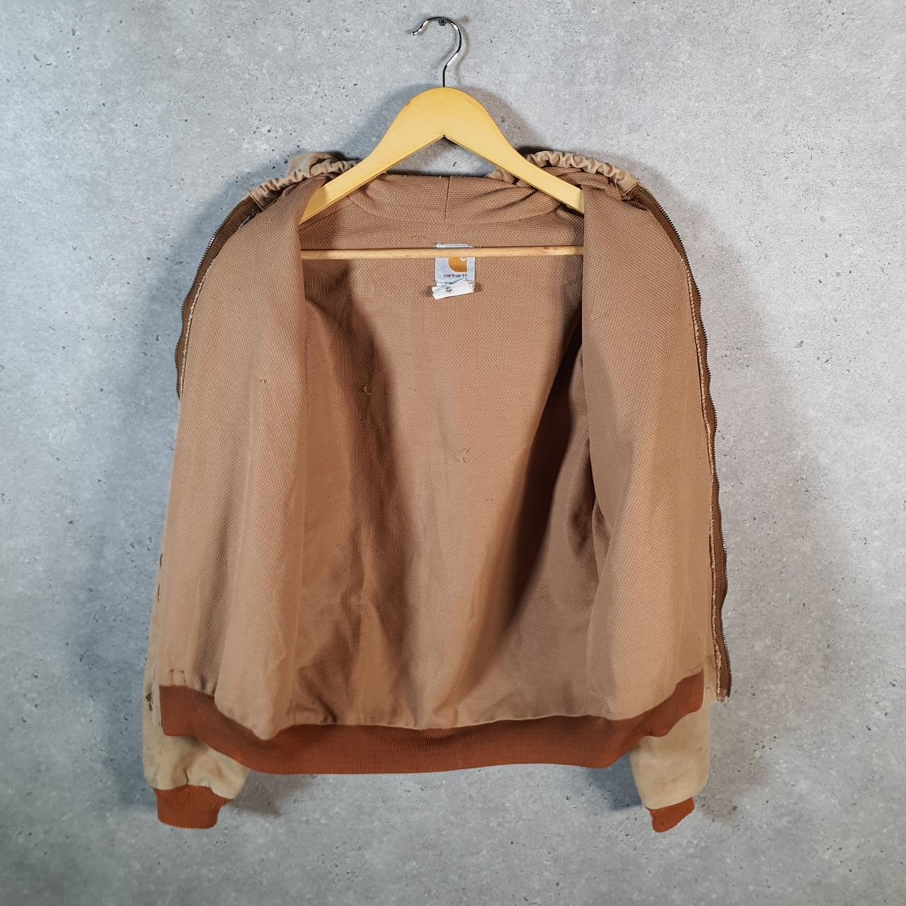 Vintage Carhartt Active Hooded Jacket Men’s XSmall Brown Workwear Canvas USA G2122