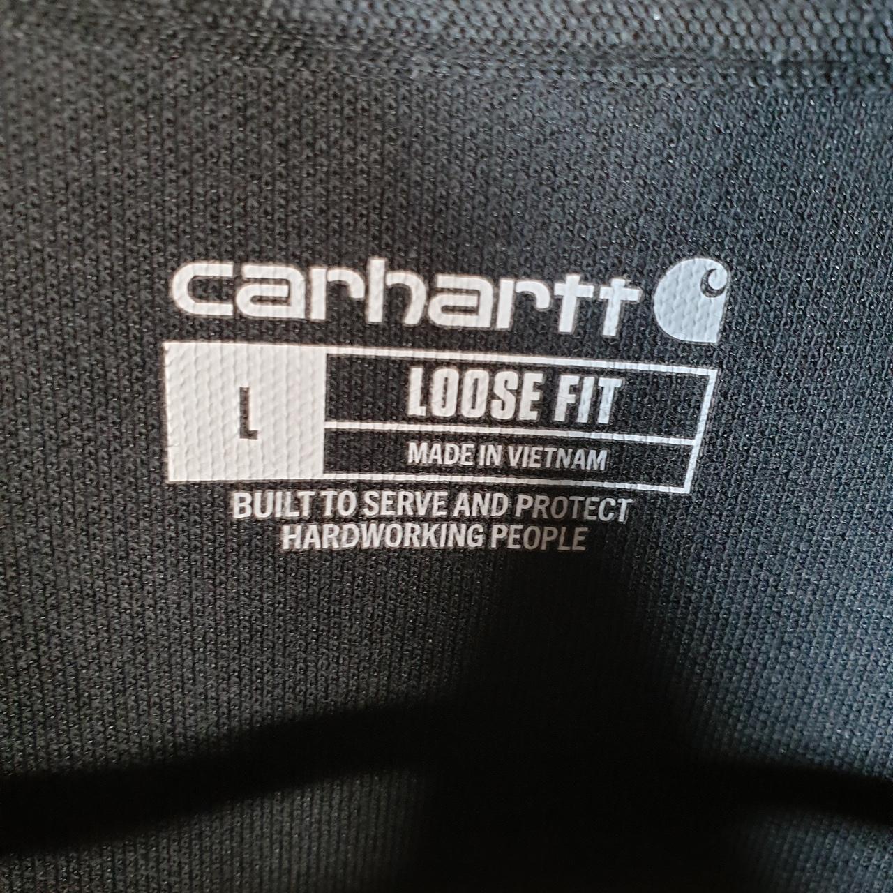 Vintage Carhartt Pocket Polo Shirt Shirt Men’s Large Black Workwear Chore Utility Loose Fit