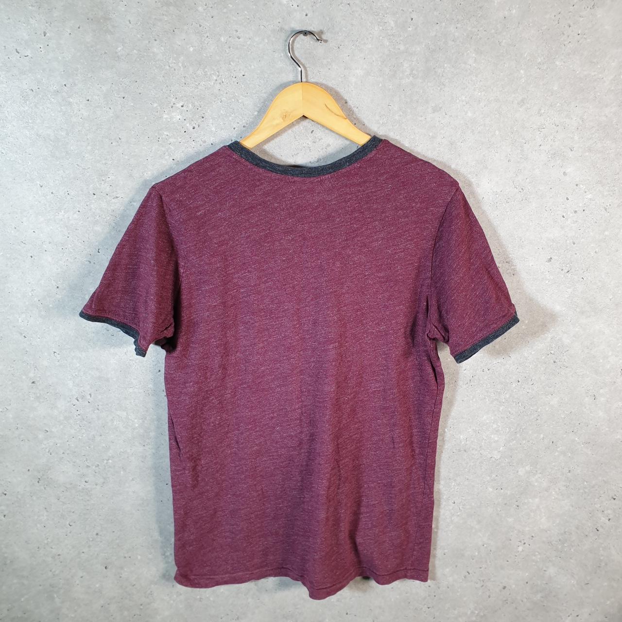 Vintage Nike Club T Shirt Men’s Large Burgundy Red Single Swoosh Logo Athletic C8282