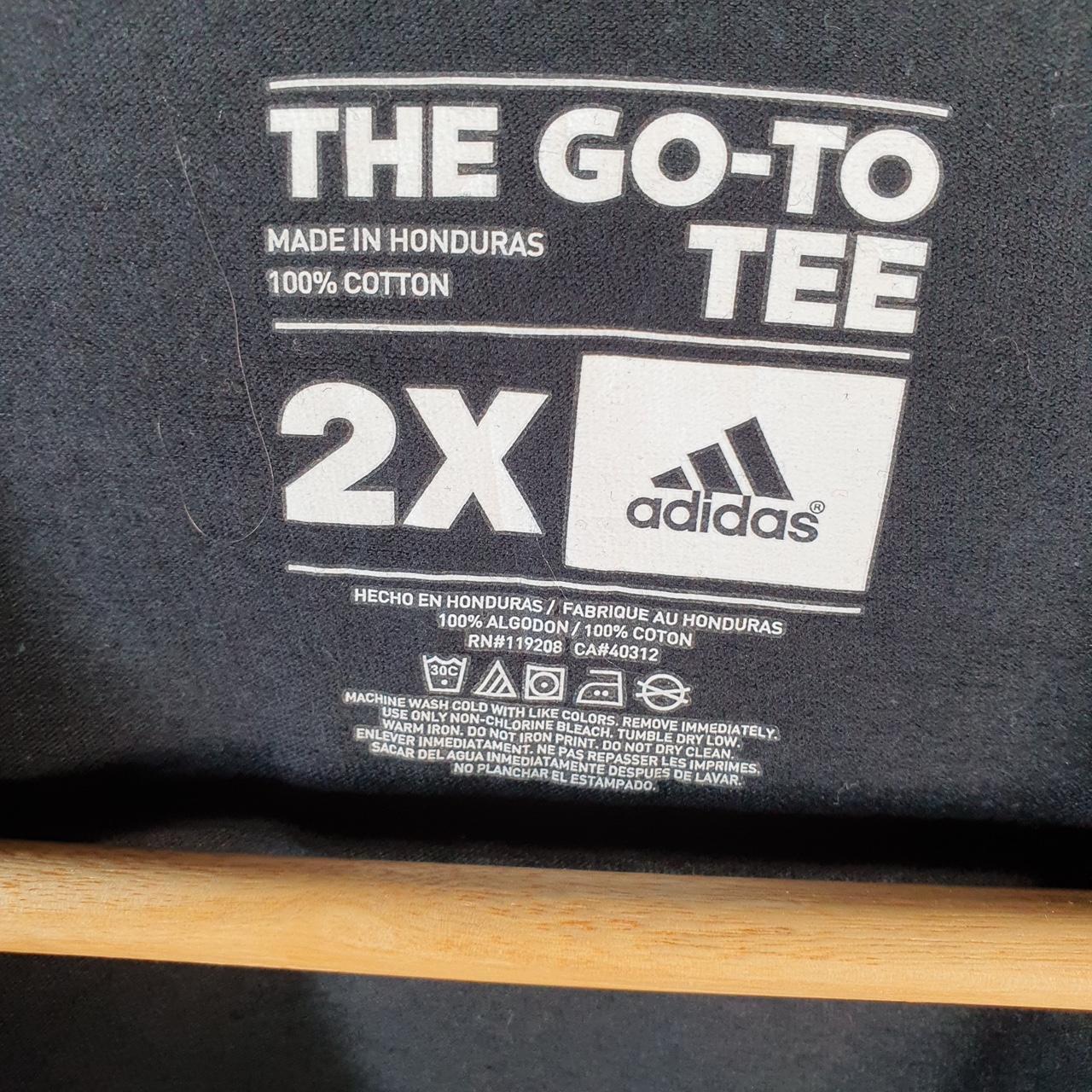 Vintage Adidas Go To T Shirt Men’s 2XL Black Three Stripes Logo Athletic