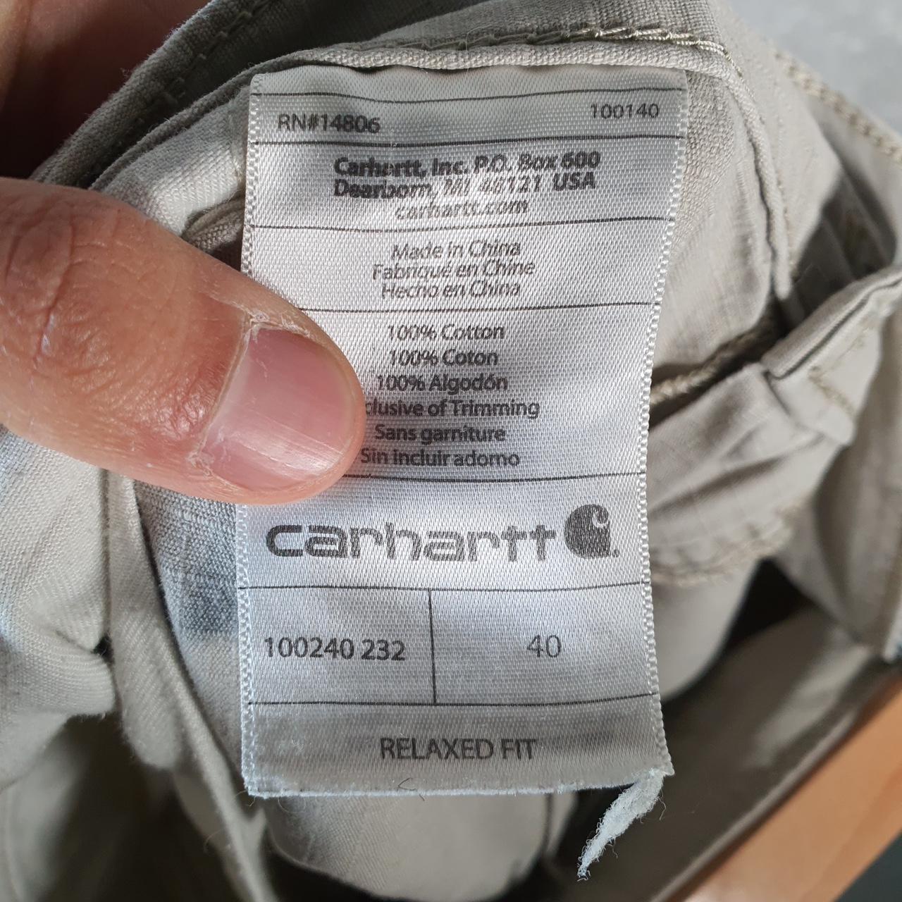 Vintage Carhartt Baggy Carpenter Shorts Jorts Cargo Men’s W40 Beige Relaxed Fit Workwear Big Fish Vintage