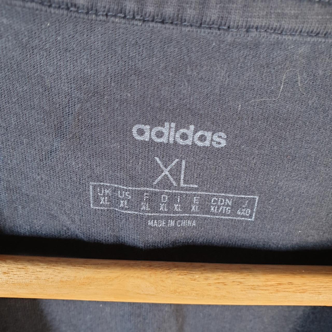 Vintage Adidas Spellout T Shirt Men’s XL Black Three Stripes Logo Athletic