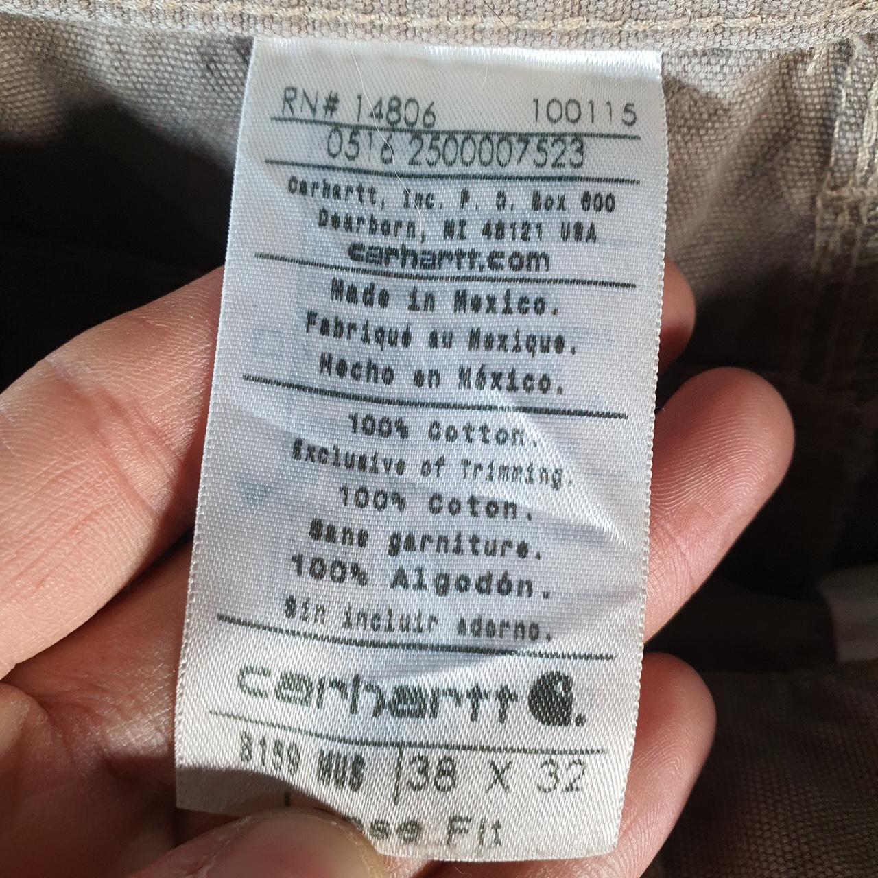 Vintage Carhartt Carpenter Trousers Mens W38 L32 Brown Loose Fit Workwear