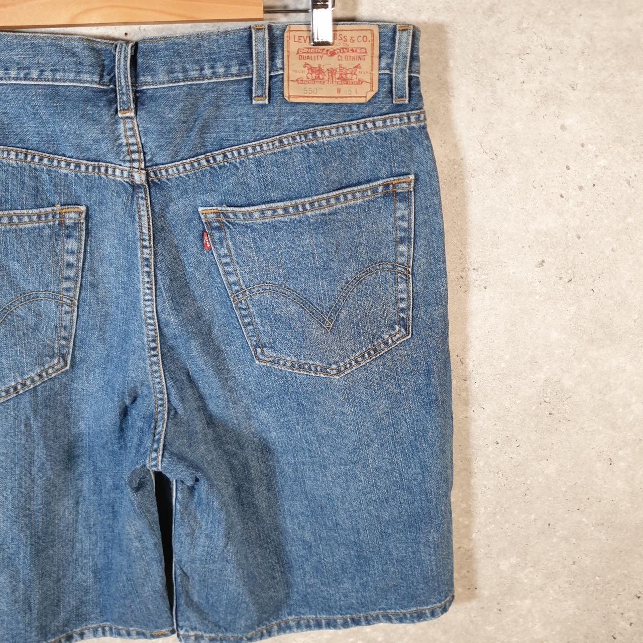 Vintage Levi’s 550 Baggy Shorts Jorts Cargo Men’s W40 Blue Relaxed Denim